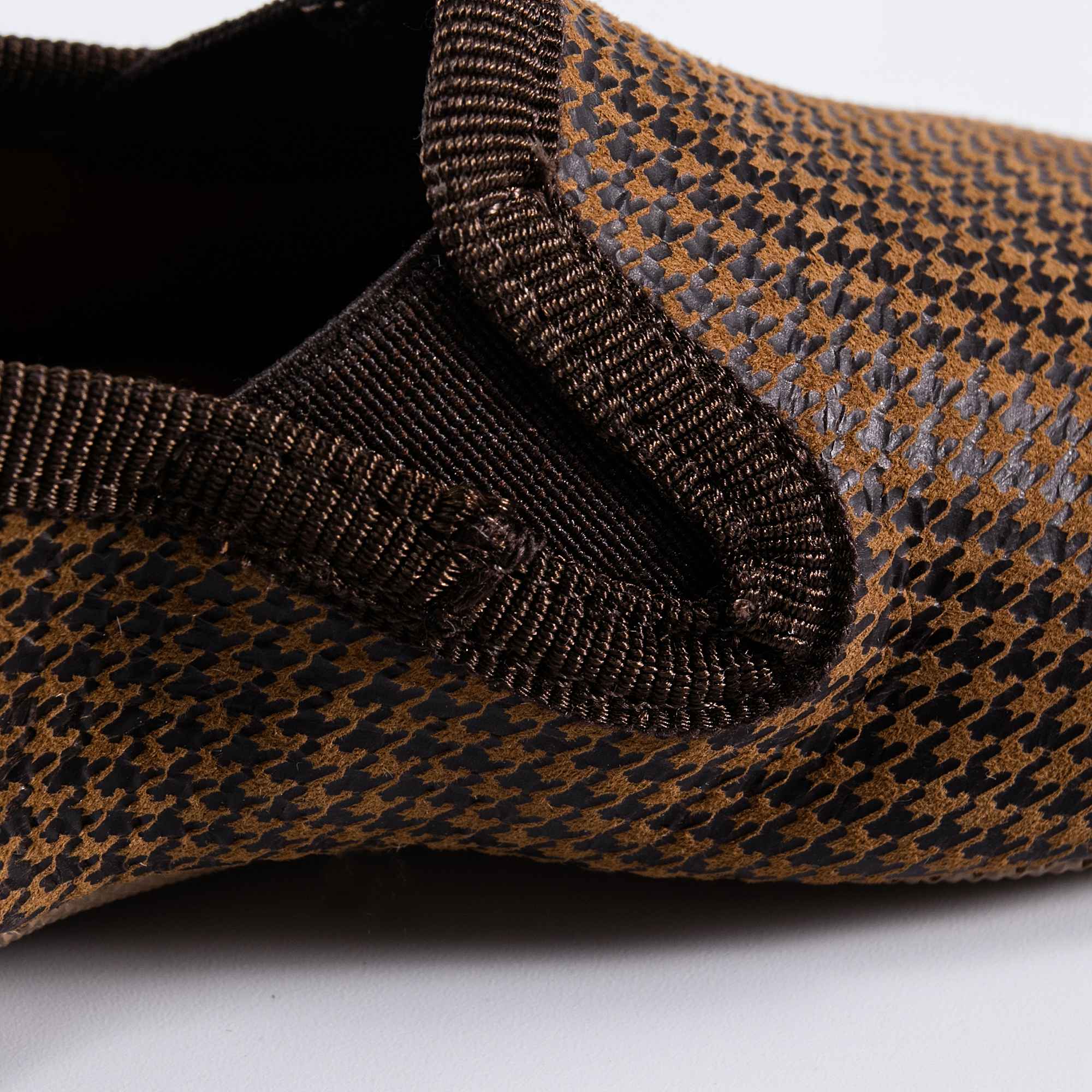 Girls Brown Houndstooth Flats