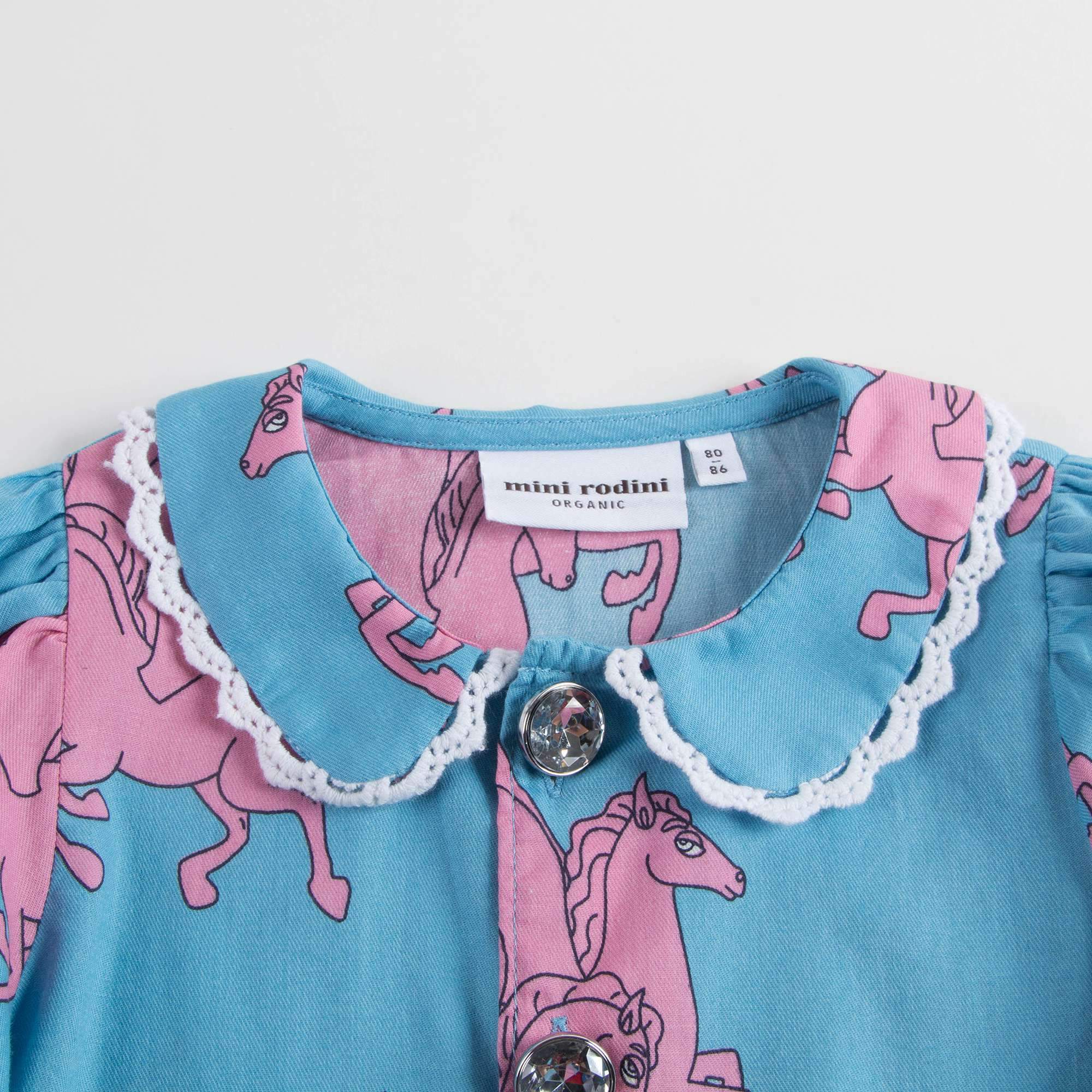 Girls Blue Cotton Blouse