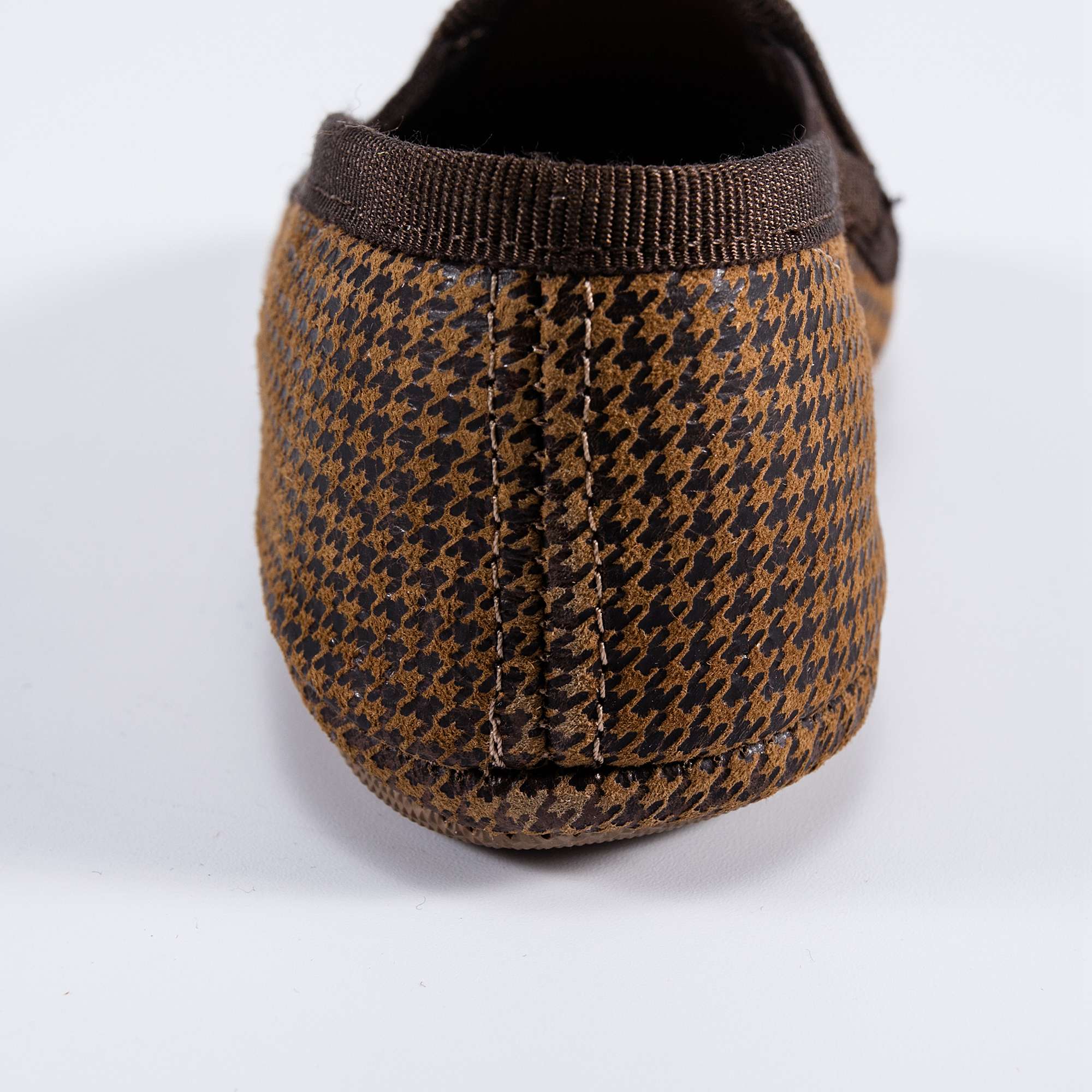 Girls Brown Houndstooth Flats