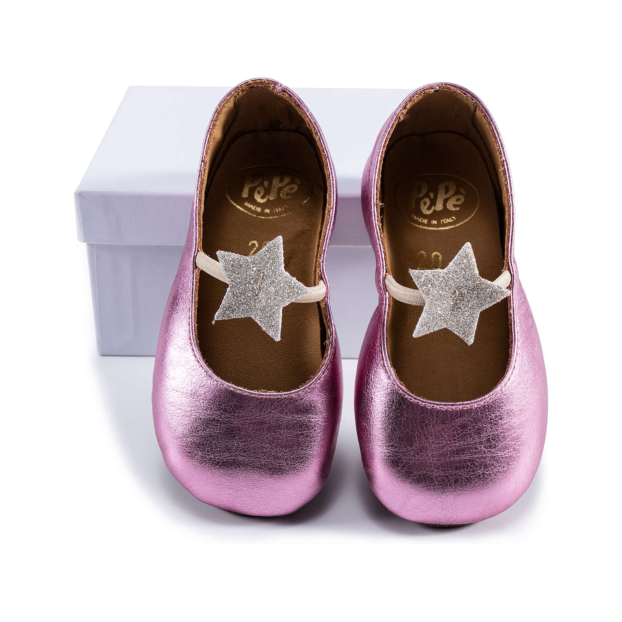 Girls Pink Star Flats