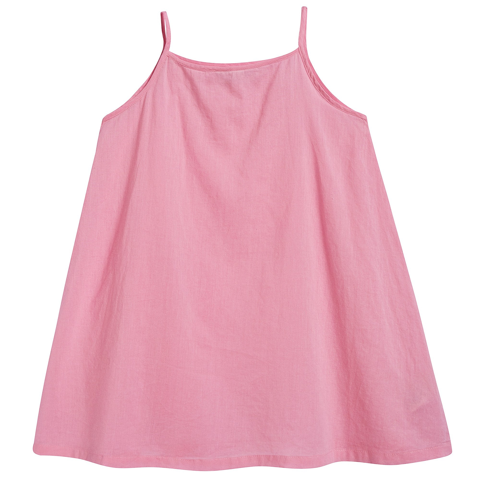 Girls Candy Pink Cotton Woven Dress