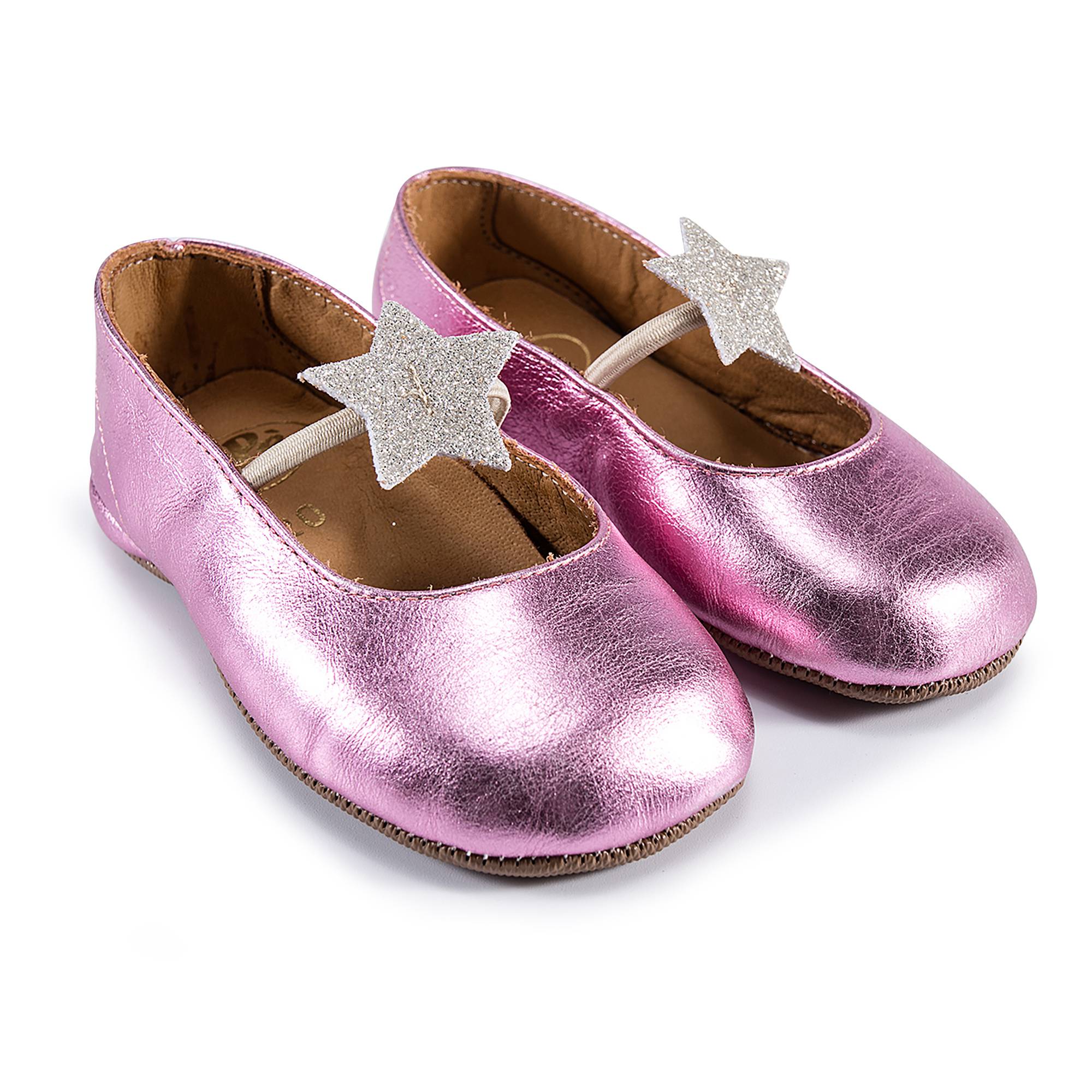 Girls Pink Star Flats