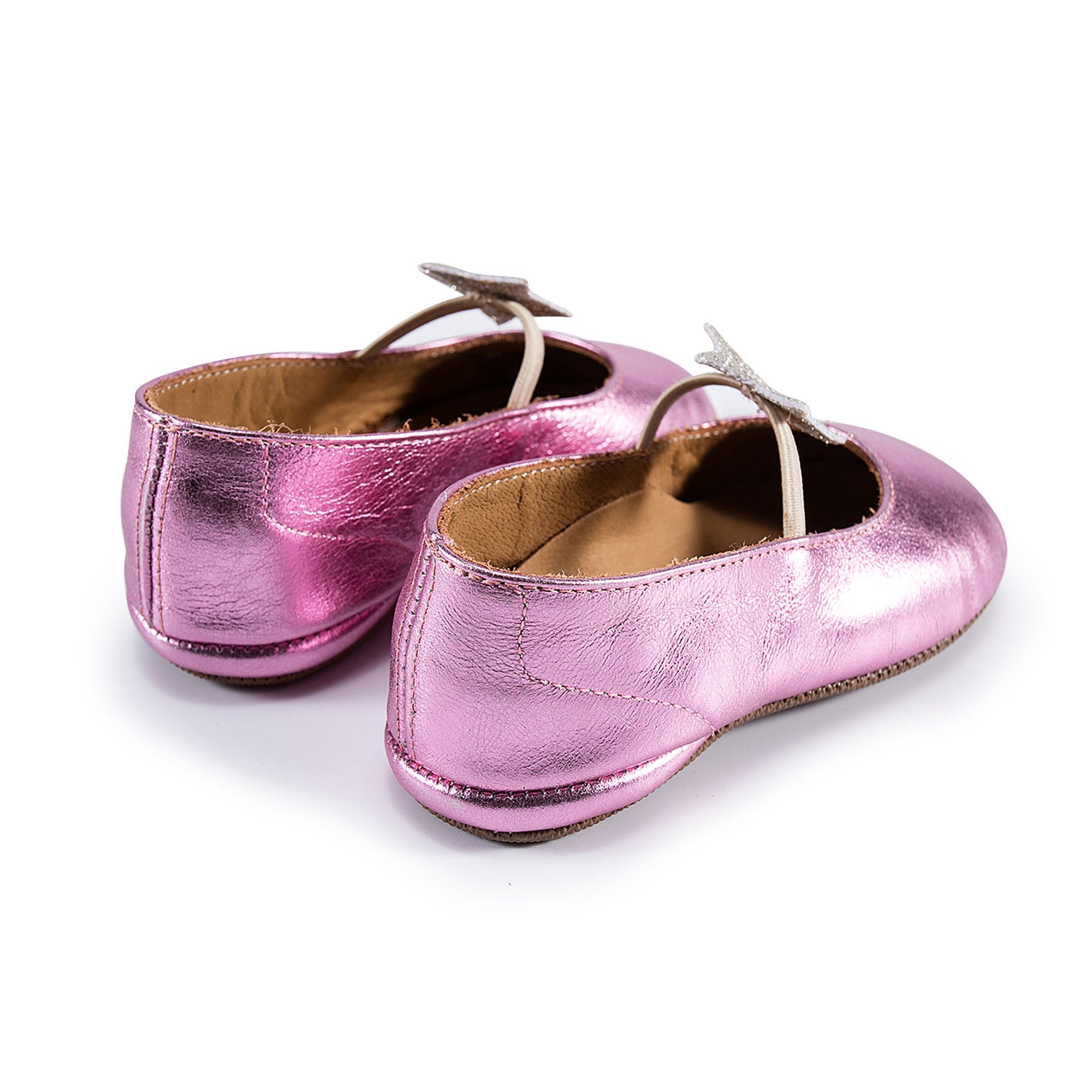 Girls Pink Star Flats