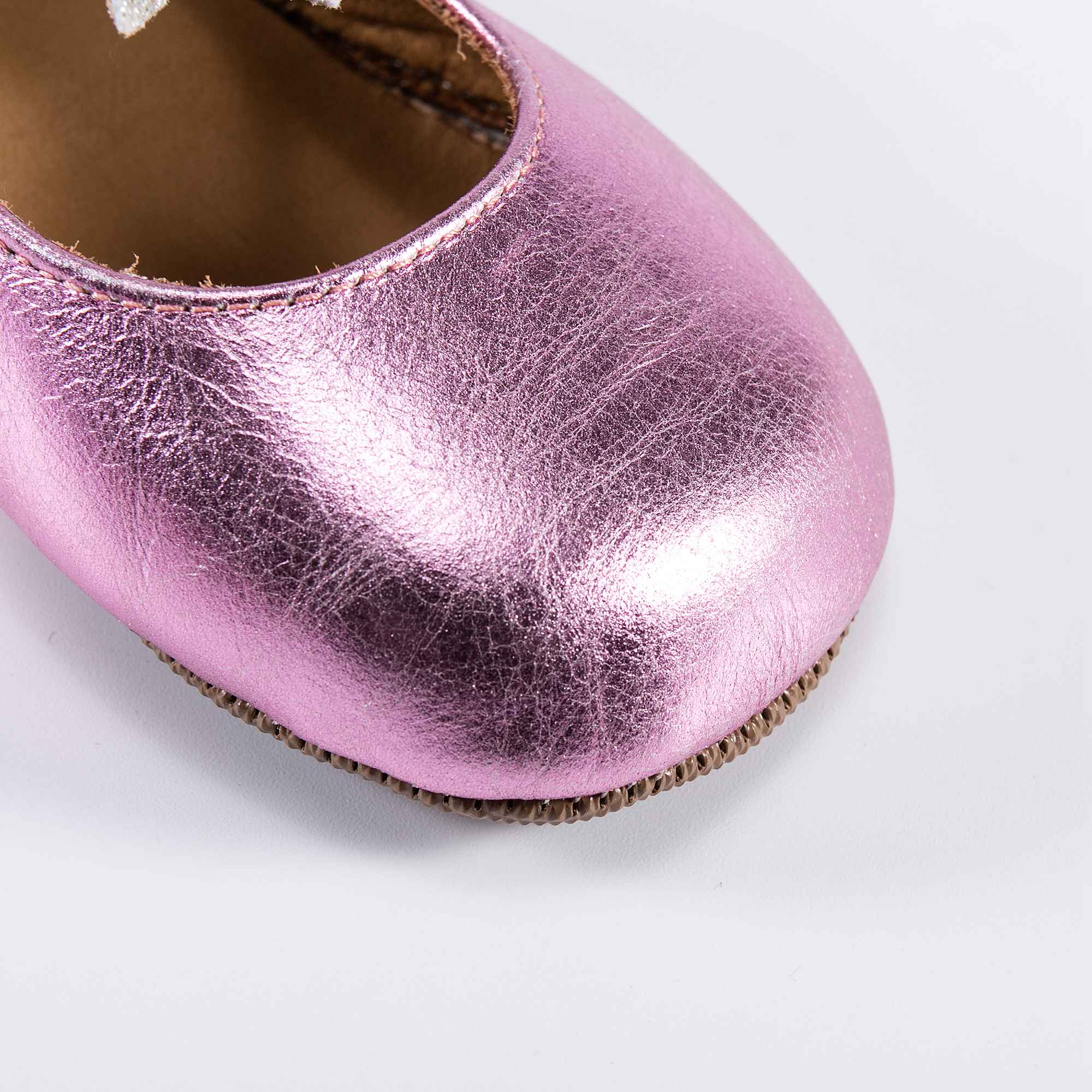 Girls Pink Star Flats