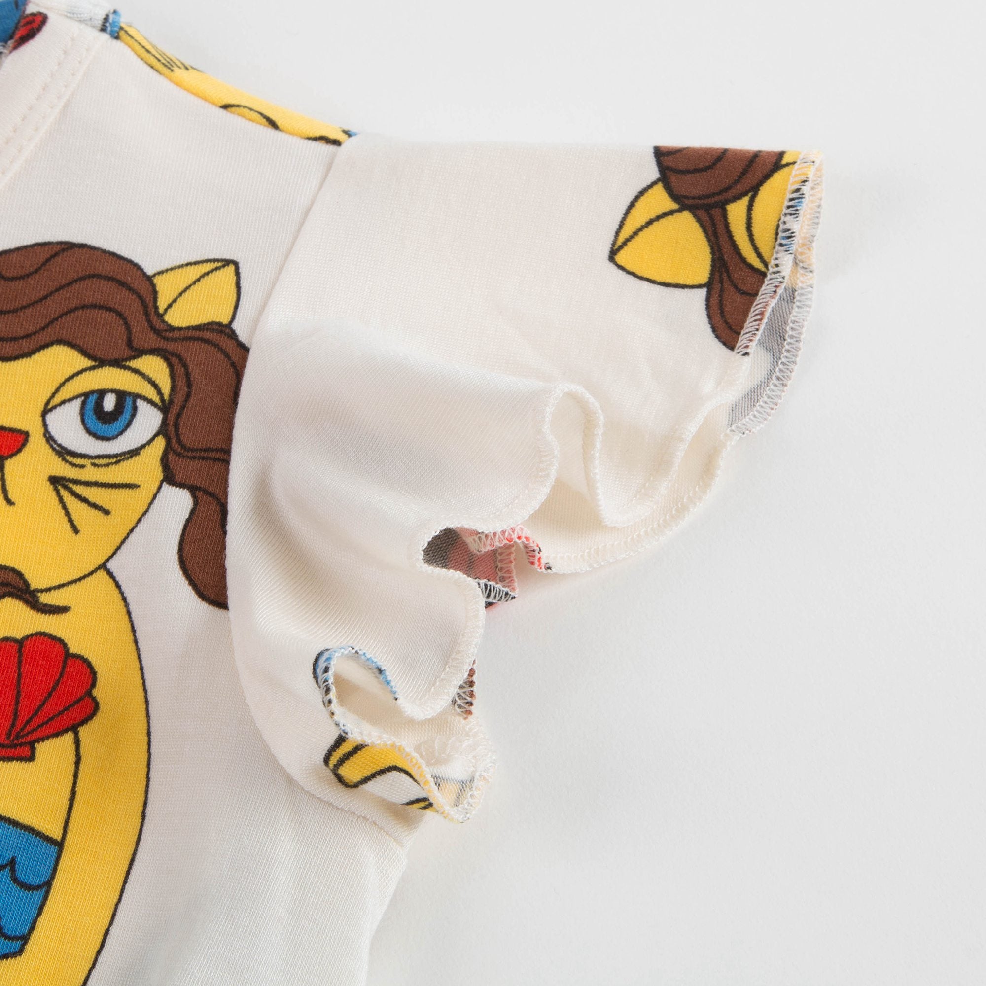 Girls Off White Cat Mermaid Dress