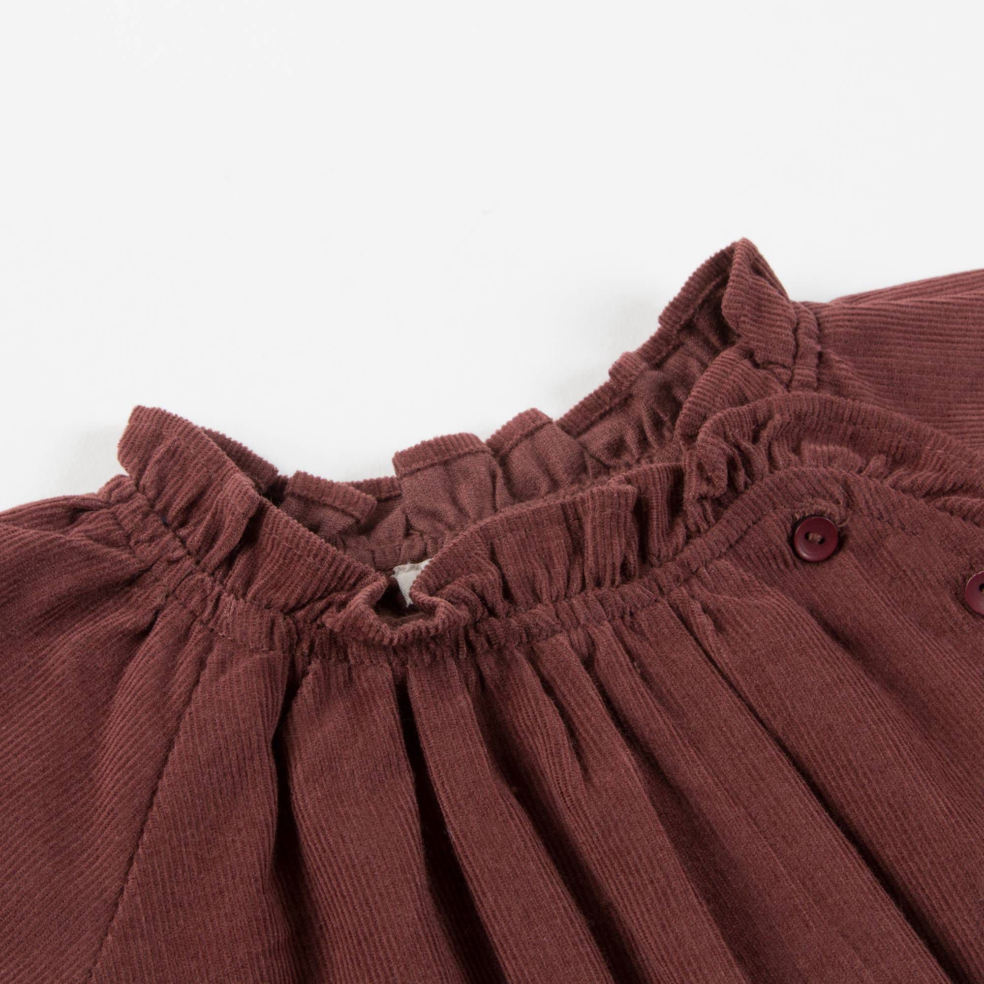 Baby Girls Wine Red Cotton Dress