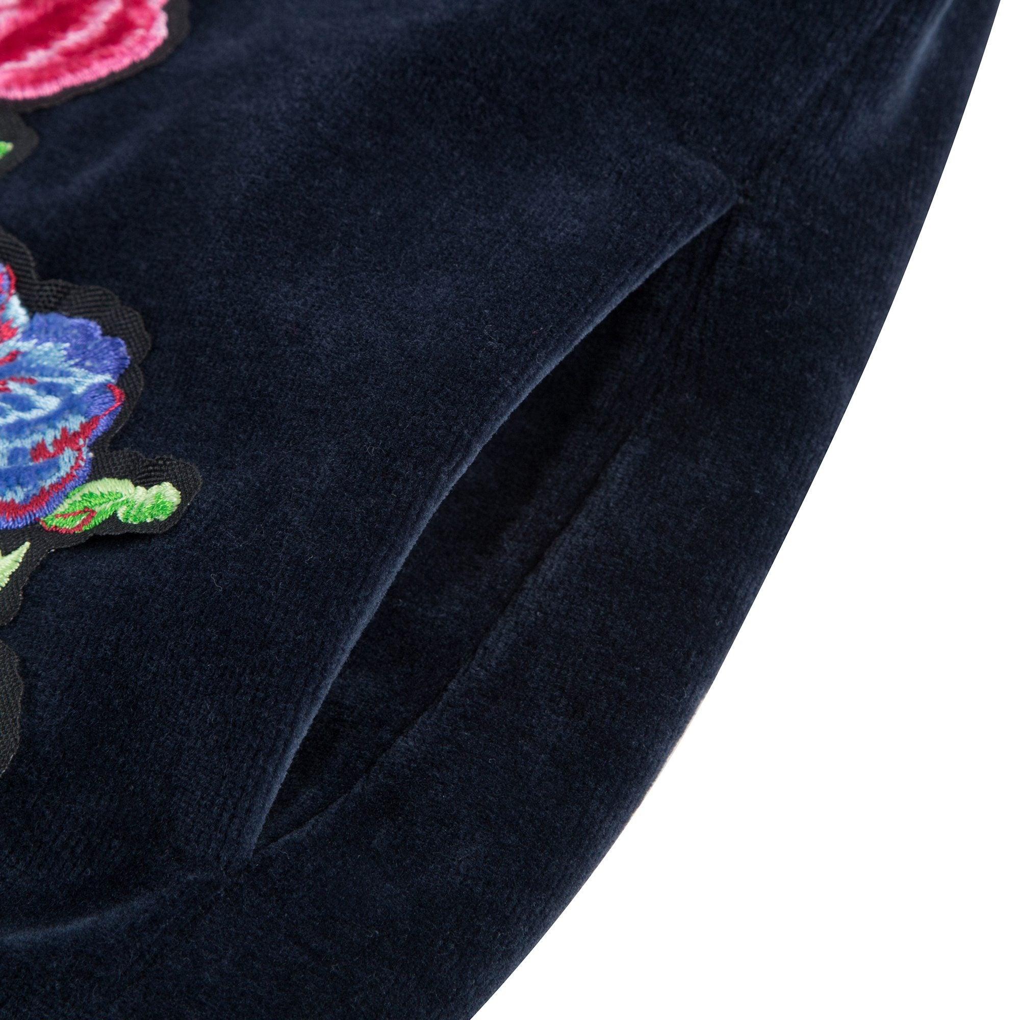 Girls Blue Velvet Jacket