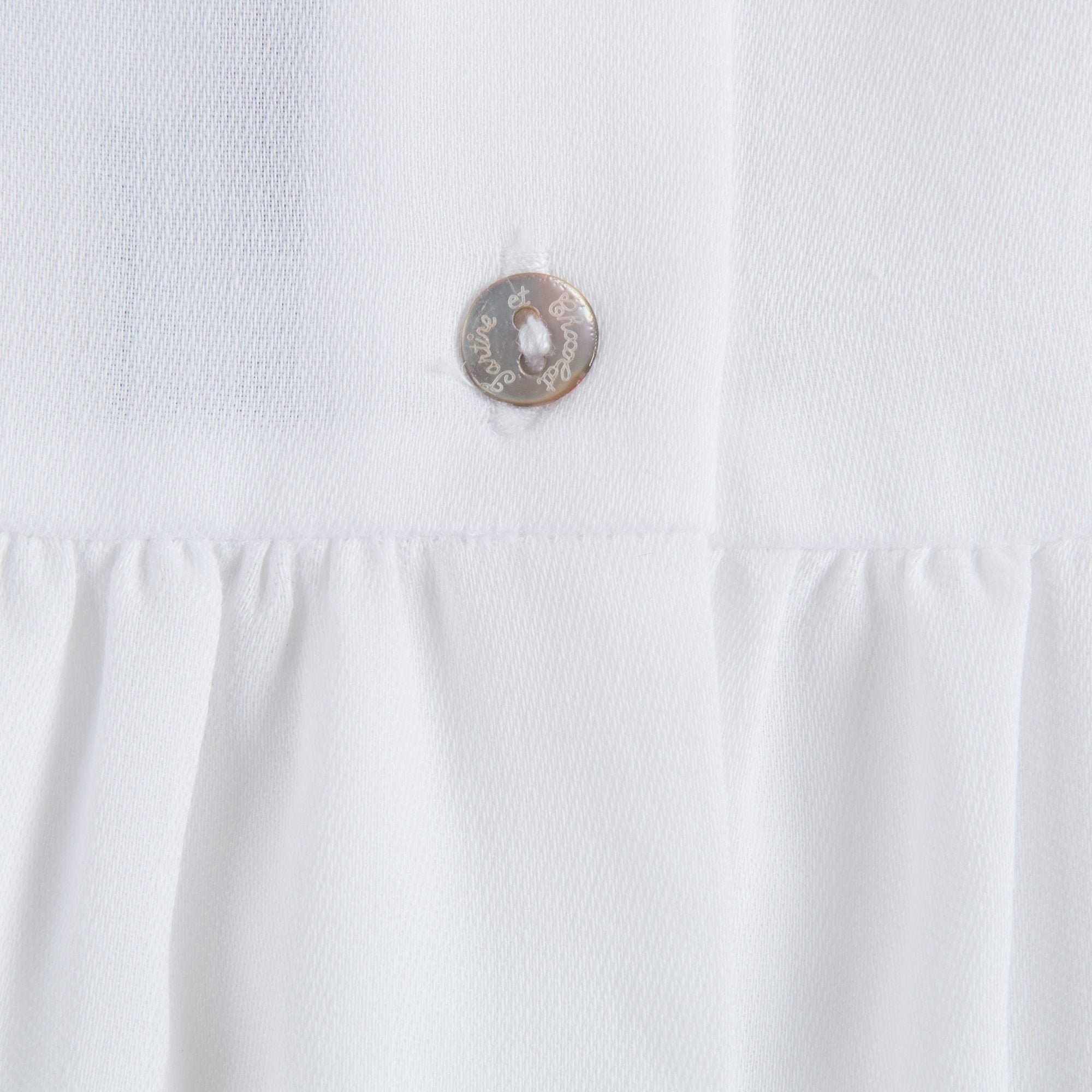 Baby Girls White Cotton Blouse