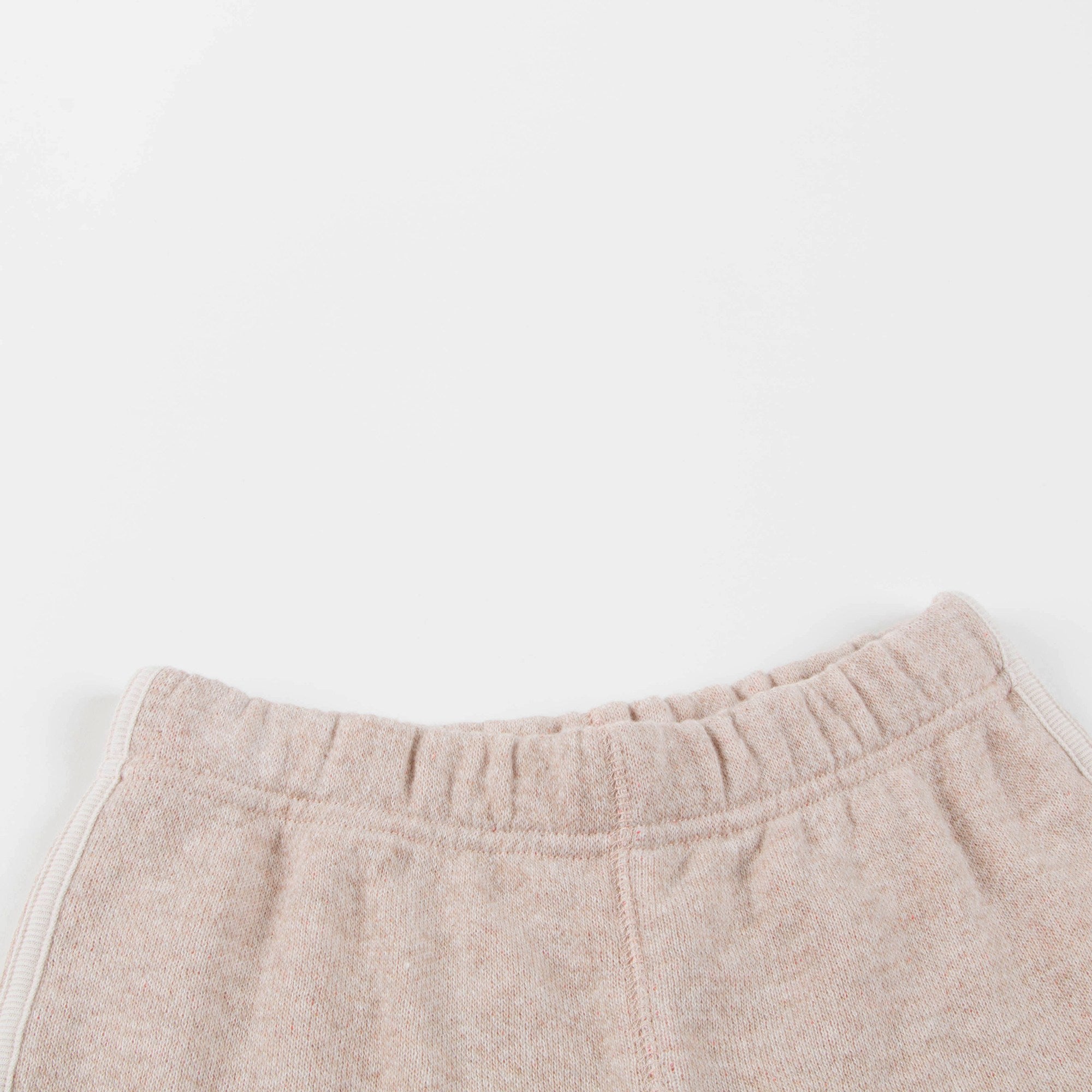 Girls Pink Oatmeal Cotton Jersey Shorts