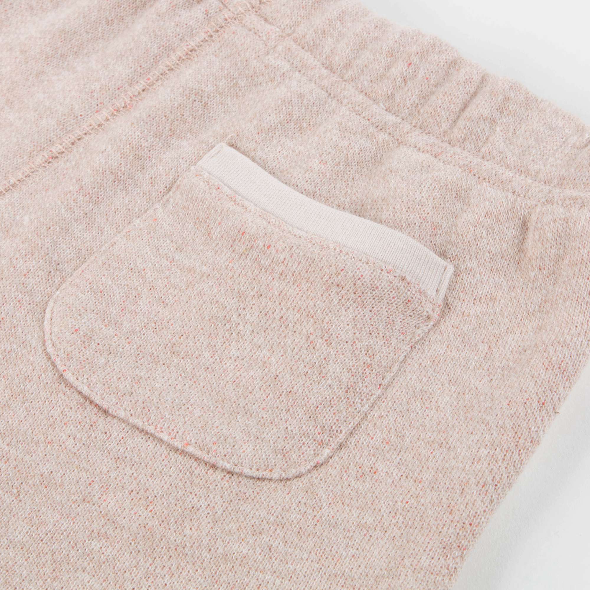 Girls Pink Oatmeal Cotton Jersey Shorts