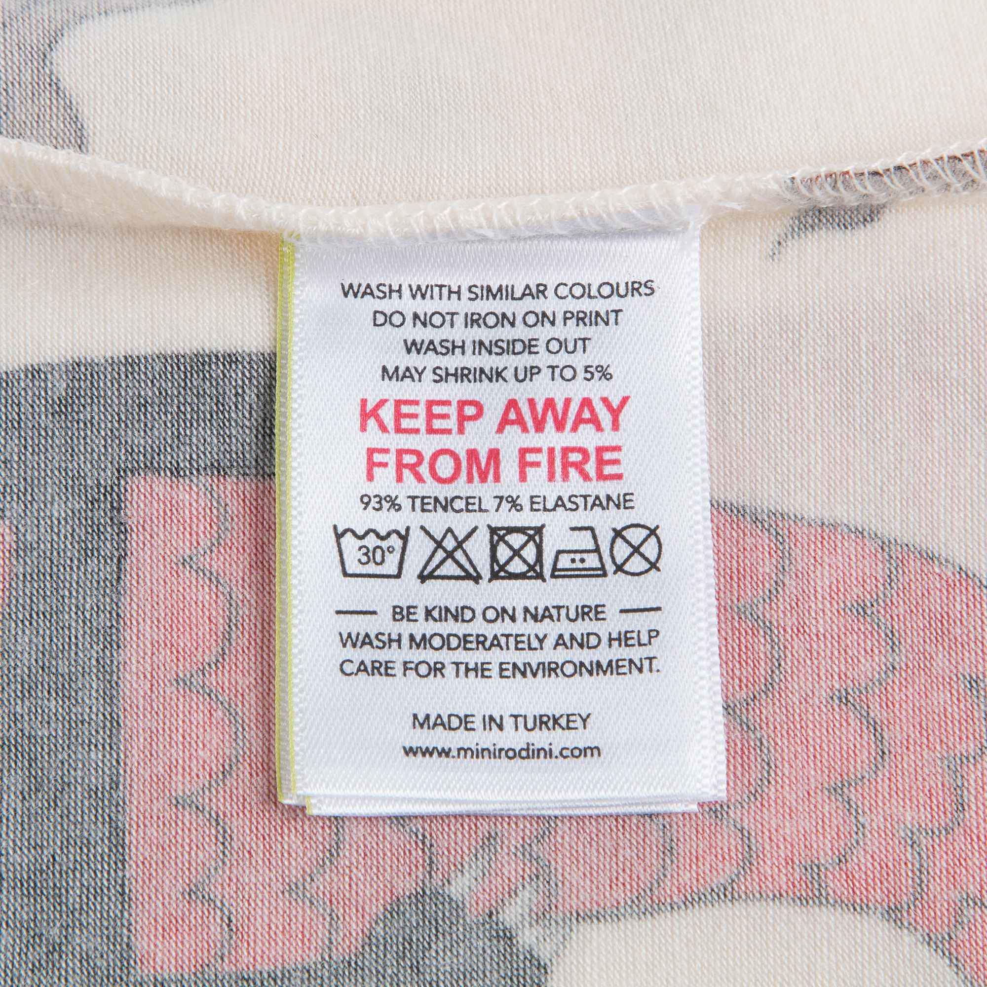 Girls Off White Cotton T-shirt