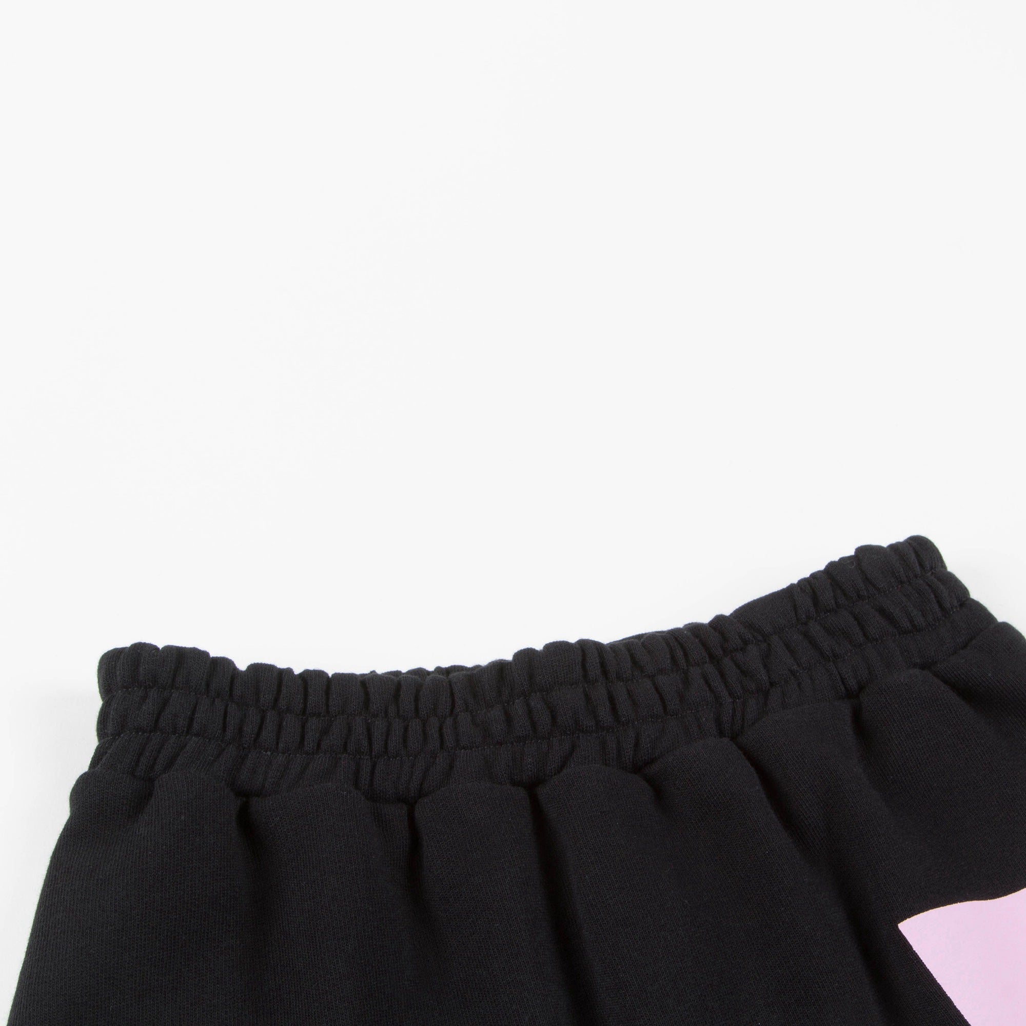 Girls Black Logo Cotton Fleece Skirt