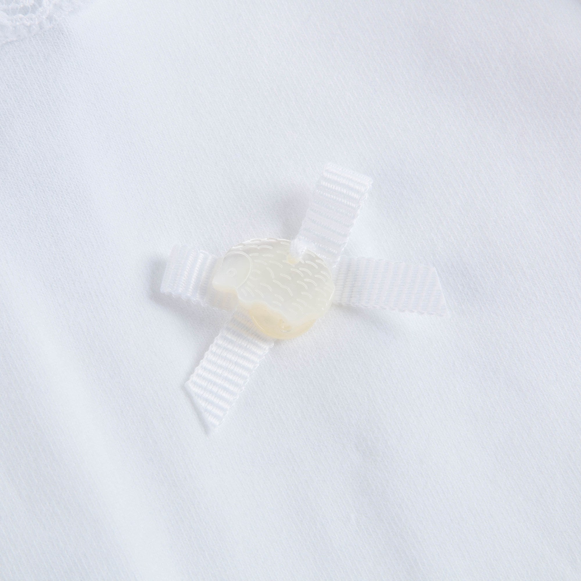 Baby Girls White Cotton Babysuit