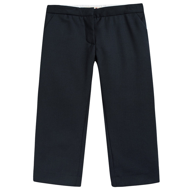 Girls Navy Blue Wool Trouser