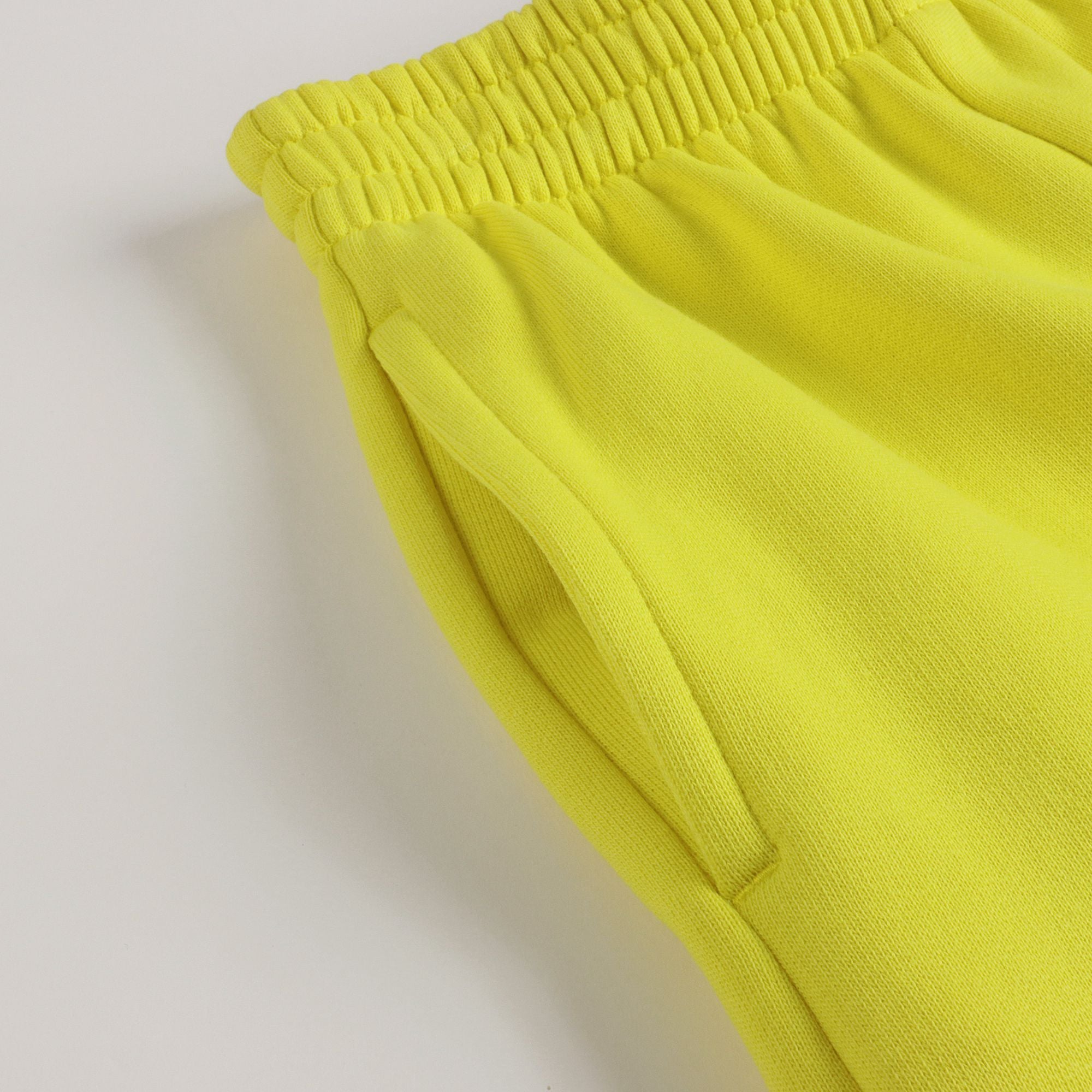 Girls Yellow Logo Cotton Shorts