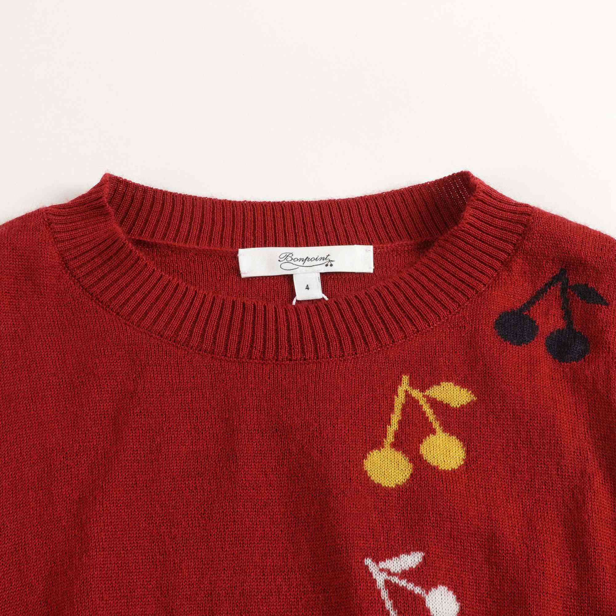 Girls Red Cherry Jumper