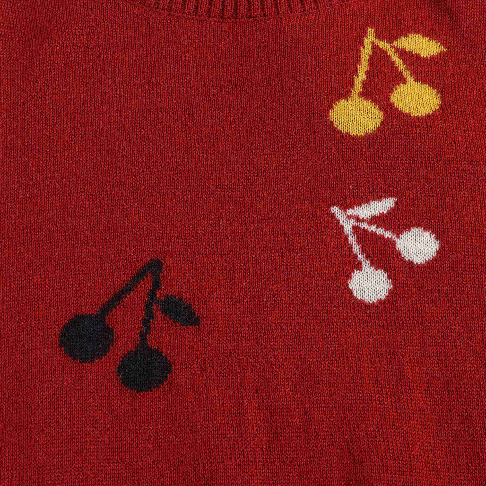 Girls Red Cherry Jumper