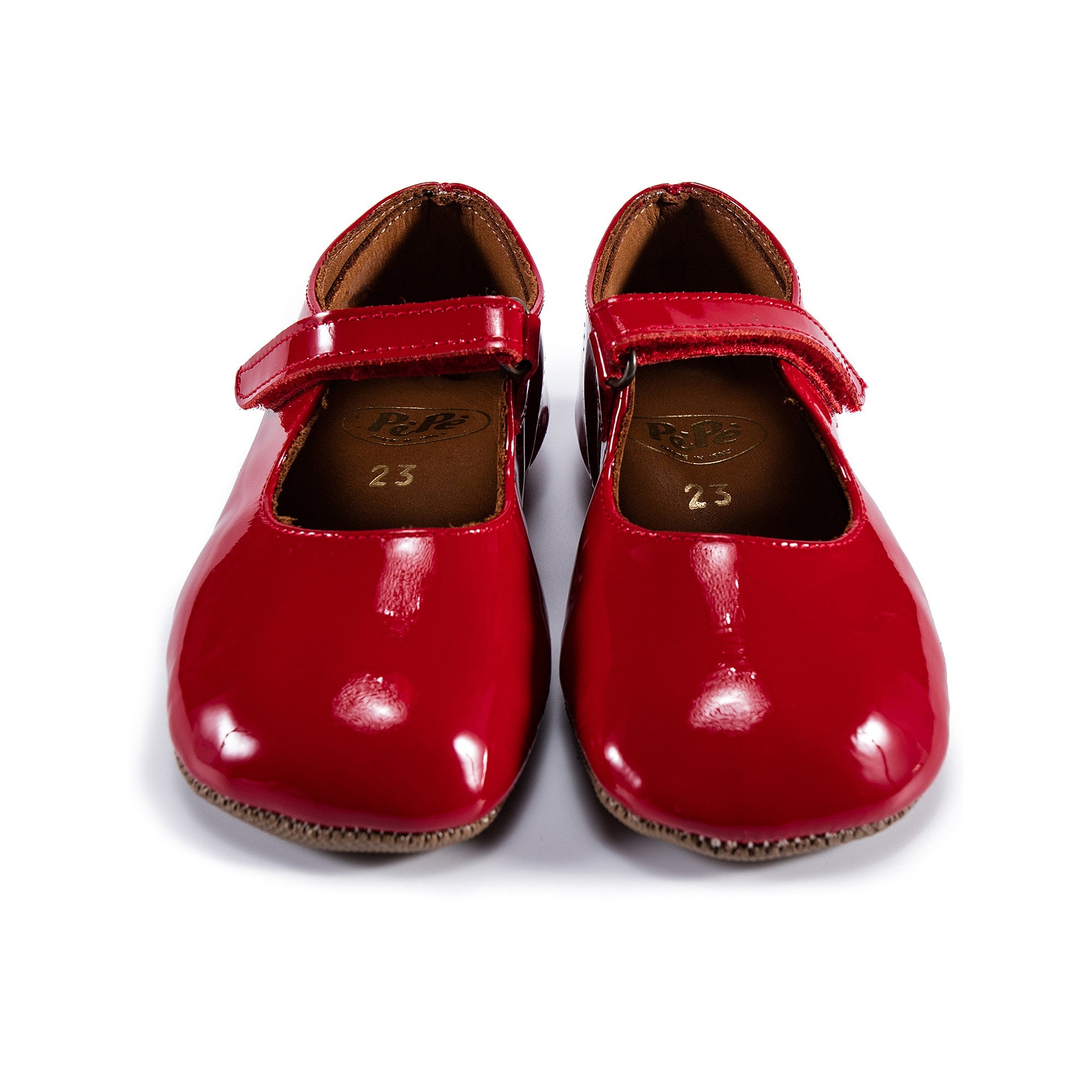 Girls Rose Glossy Leather Flats