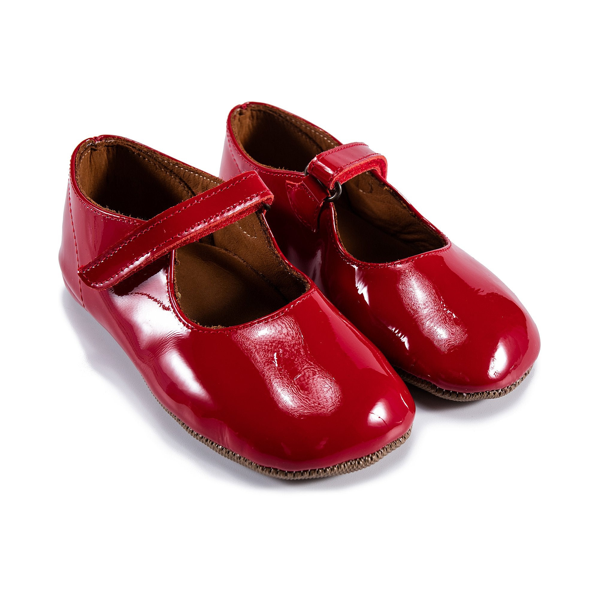 Girls Rose Glossy Leather Flats