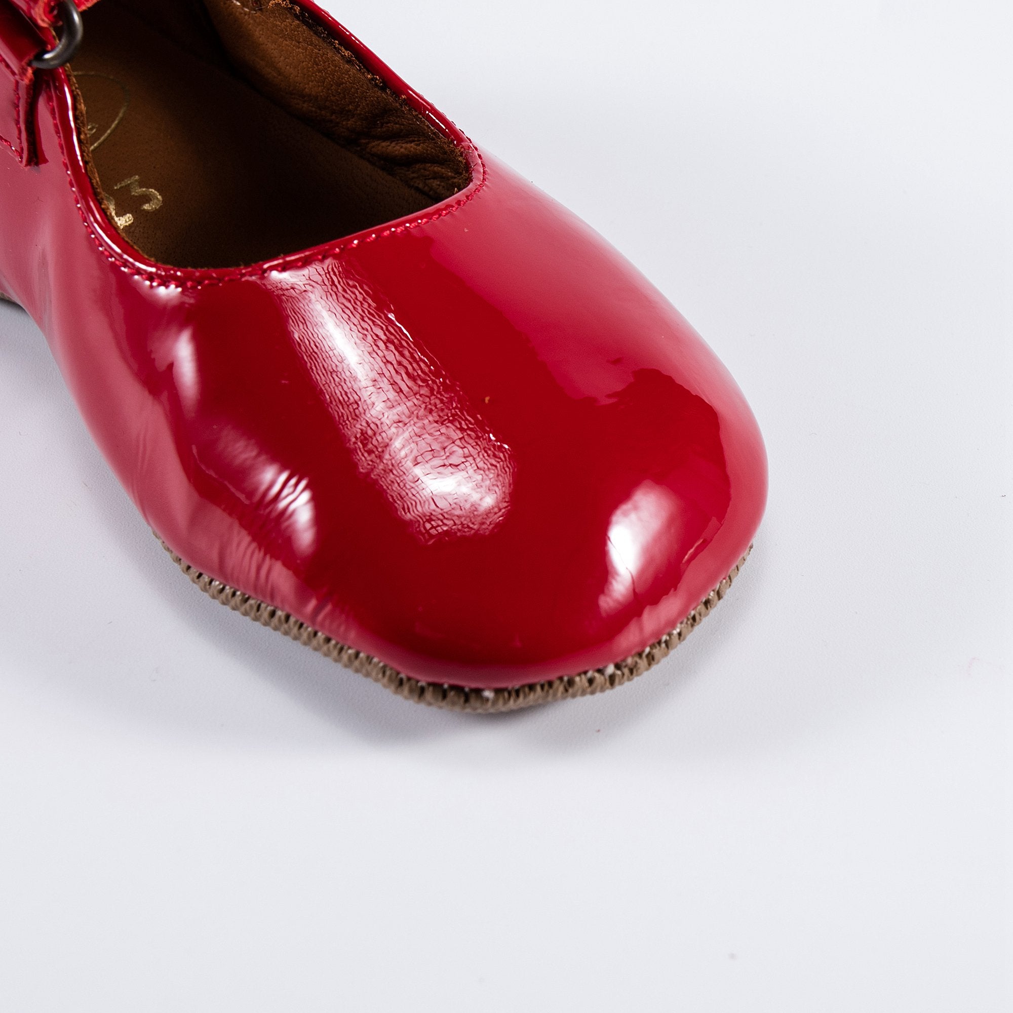 Girls Rose Glossy Leather Flats