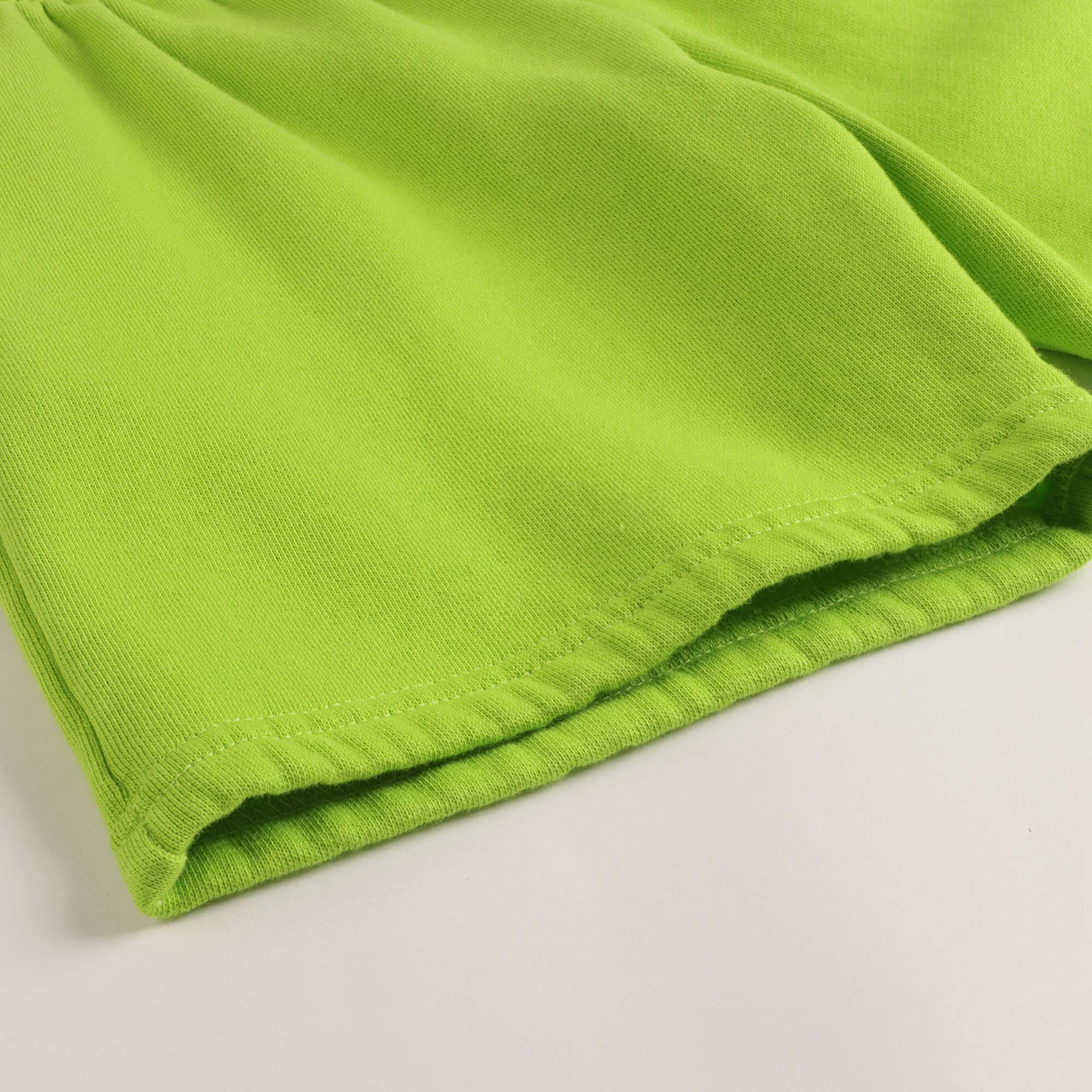 Girls Green Logo Cotton Shorts