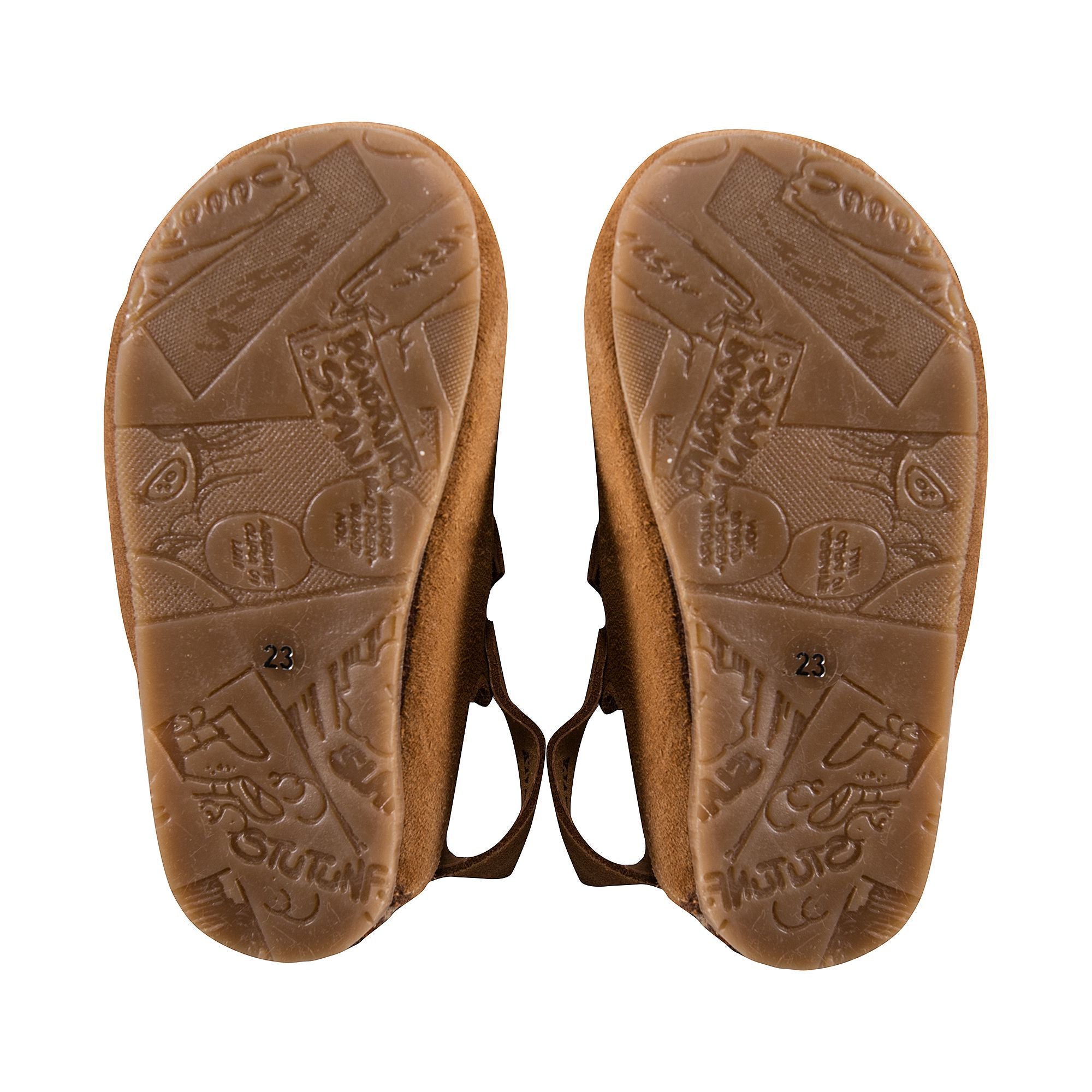 Girls Caramel Leather Flats