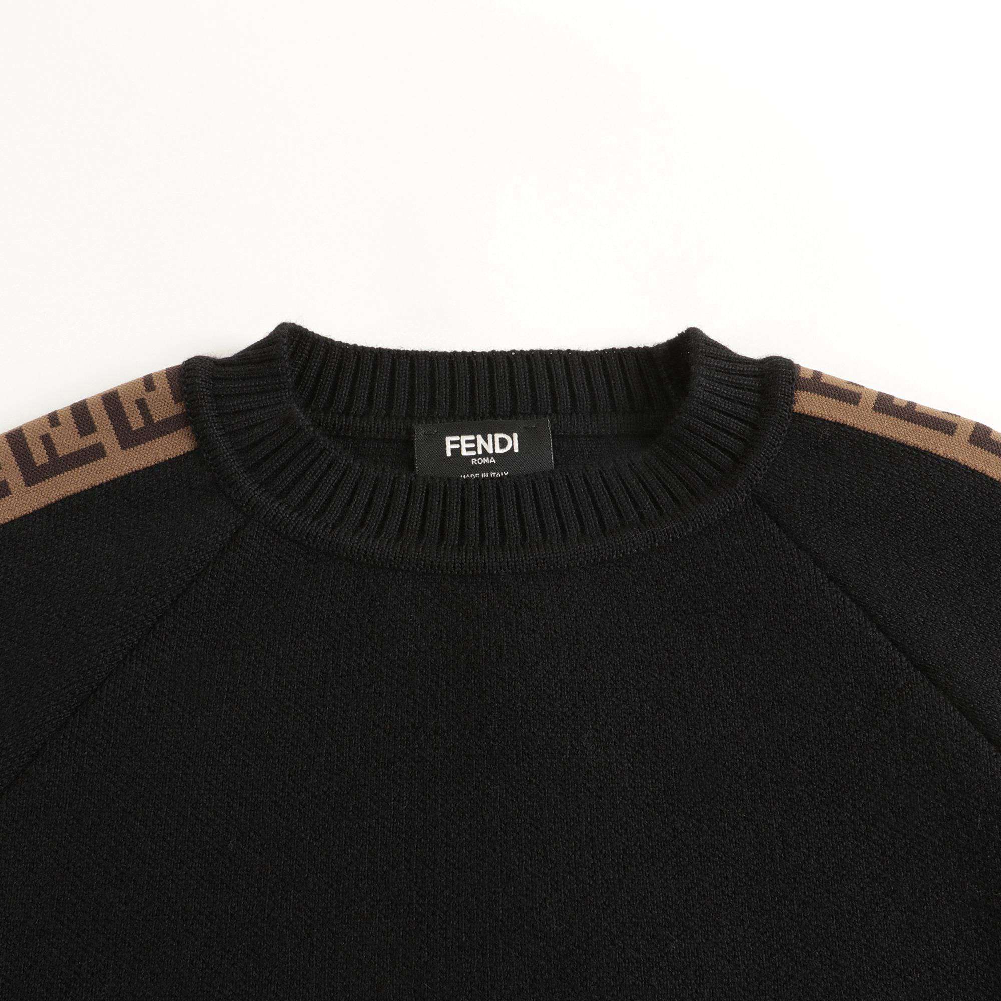 Boys & Girls Black FF Vrigin Wool Sweater