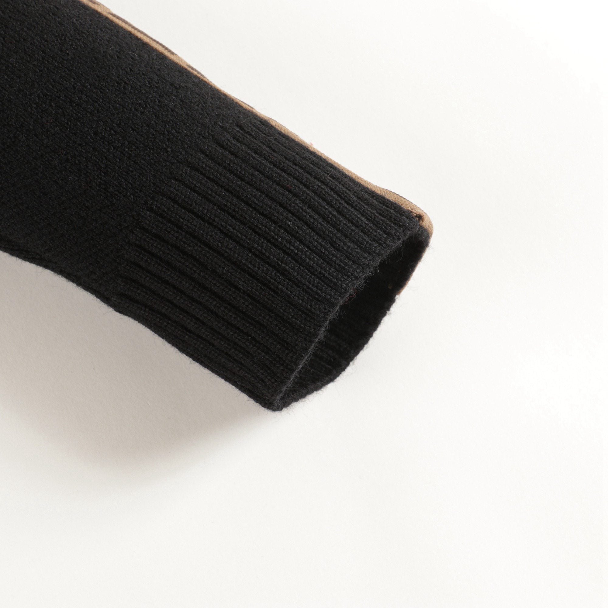 Boys & Girls Black FF Vrigin Wool Sweater