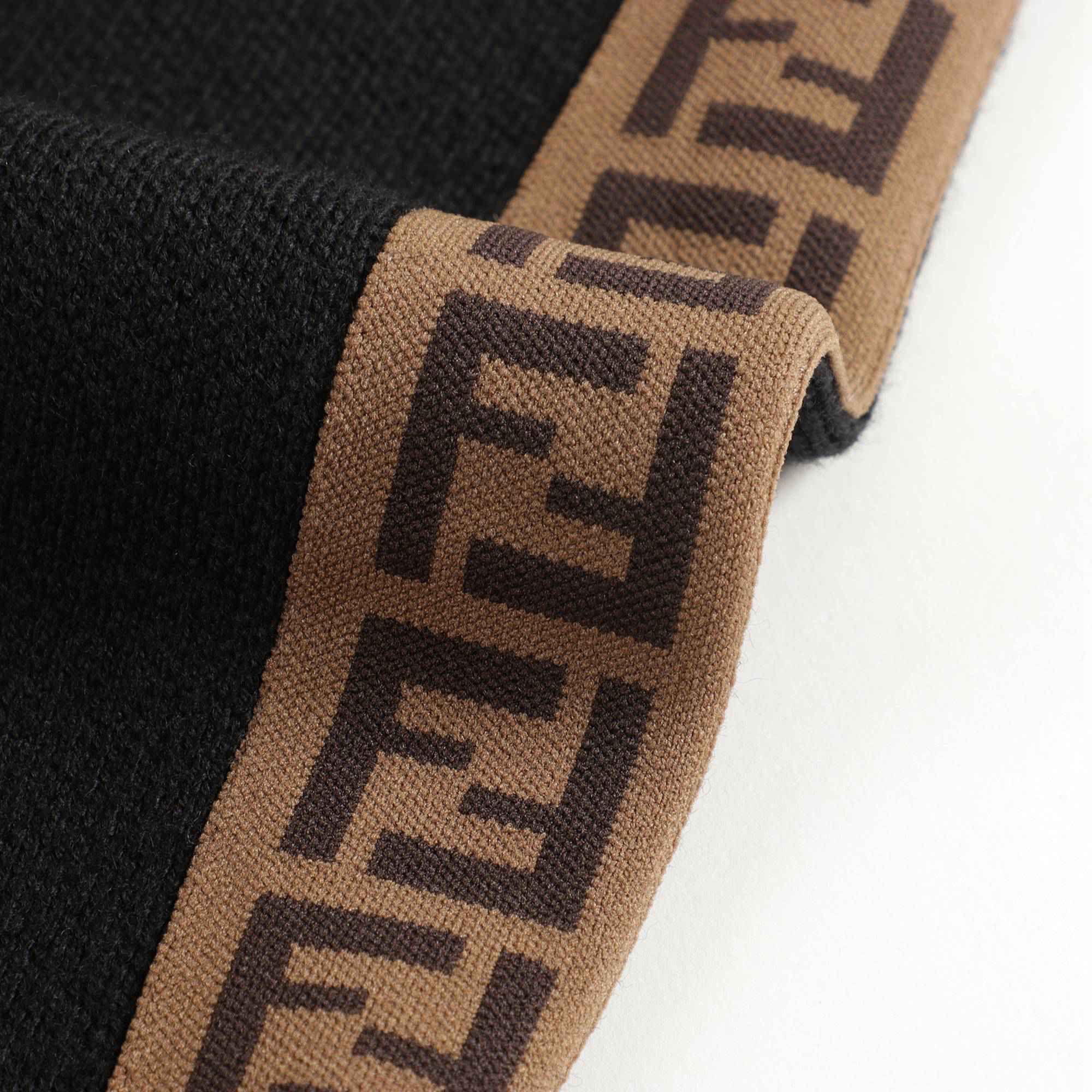 Boys & Girls Black FF Vrigin Wool Sweater