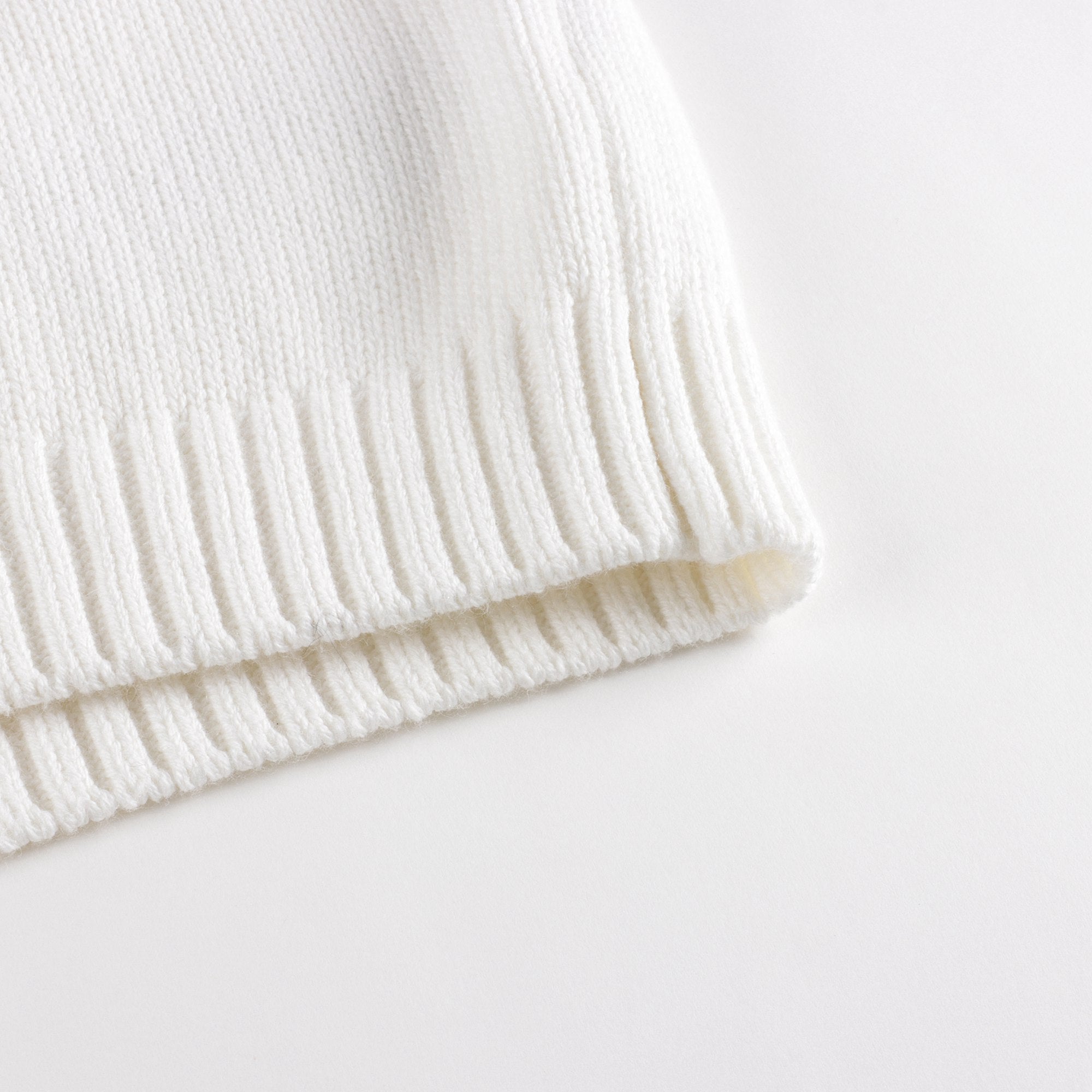 Girls White Logo Cotton Sweater