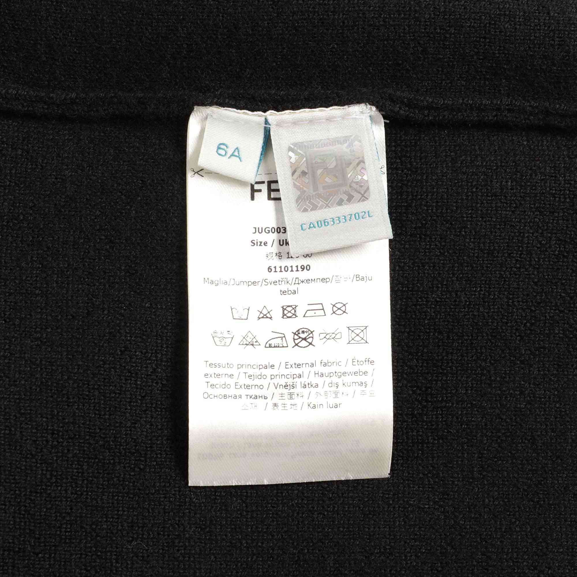 Boys & Girls Black FF Vrigin Wool Sweater