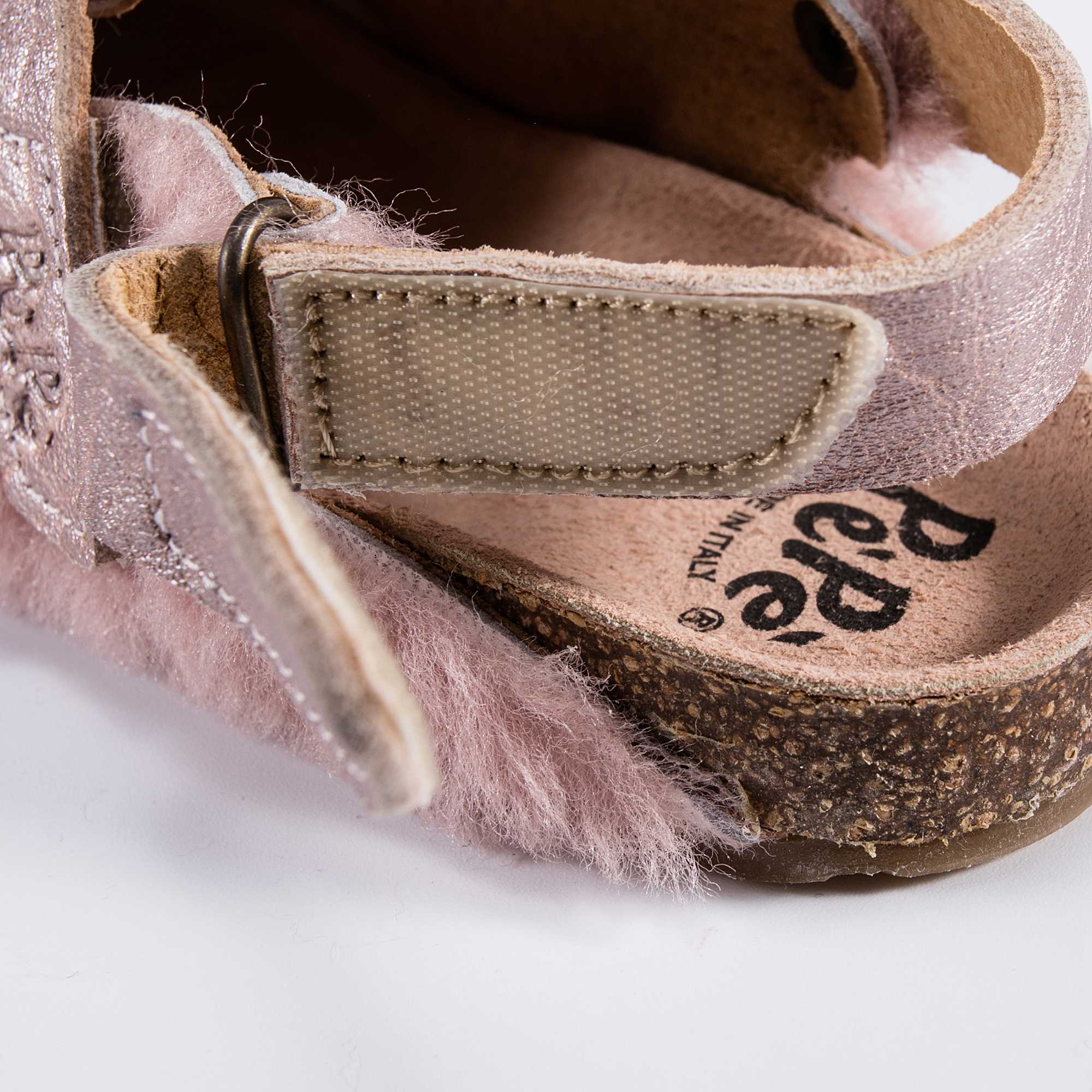 Girls Rose Jam Fur Flats