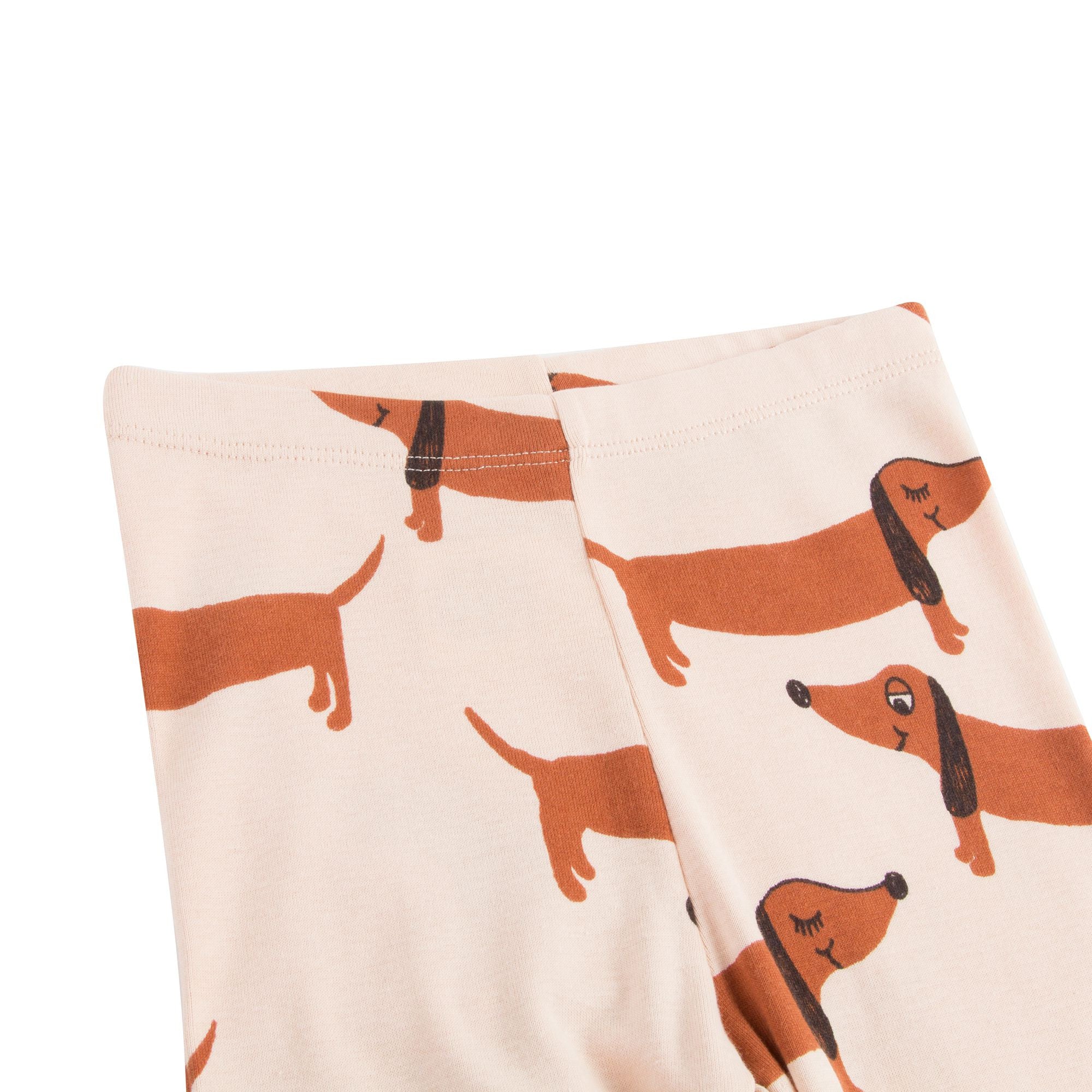 Girls Beige  Organic Cotton "Dog" Trousers