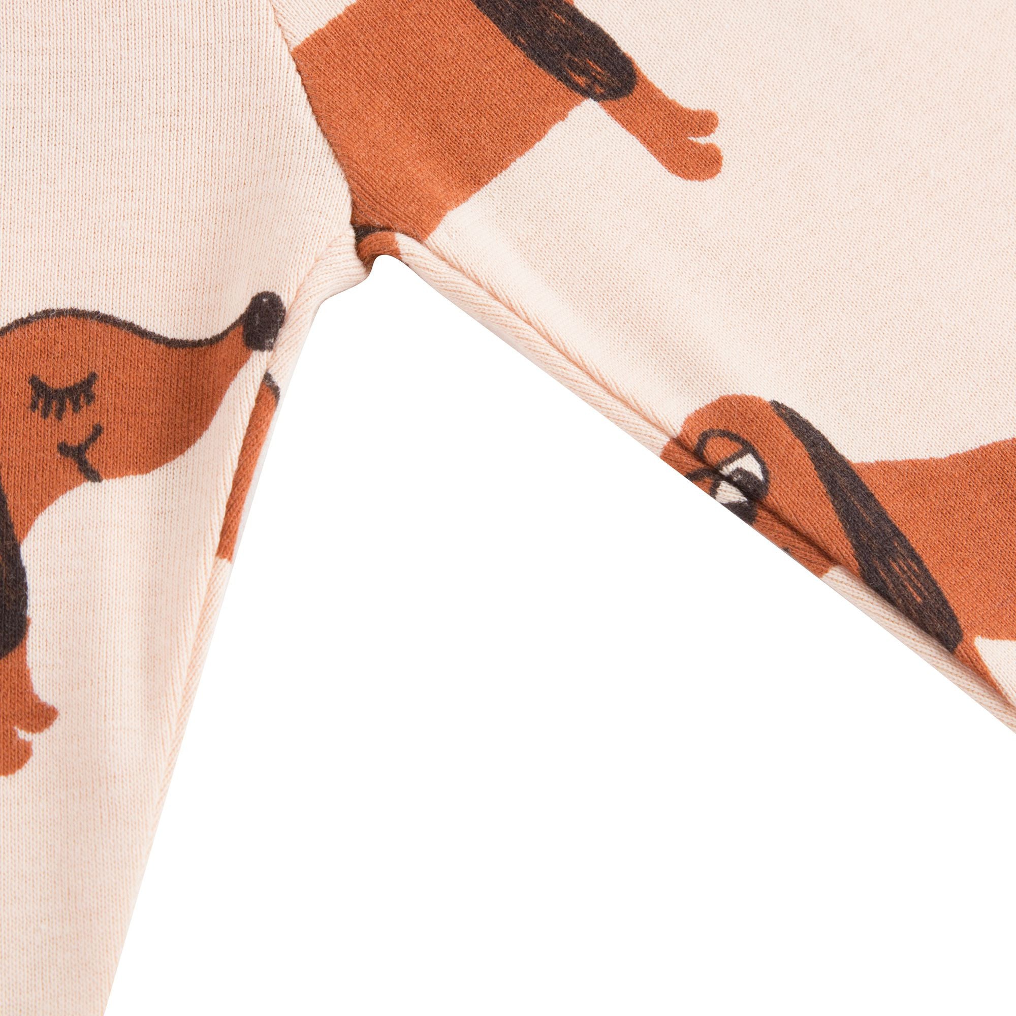 Girls Beige  Organic Cotton "Dog" Trousers