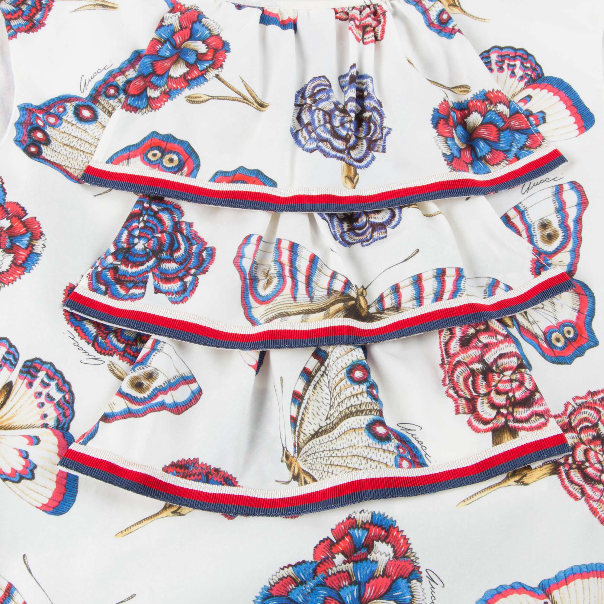 Girls White Magnol & Sylvie Printed Dress
