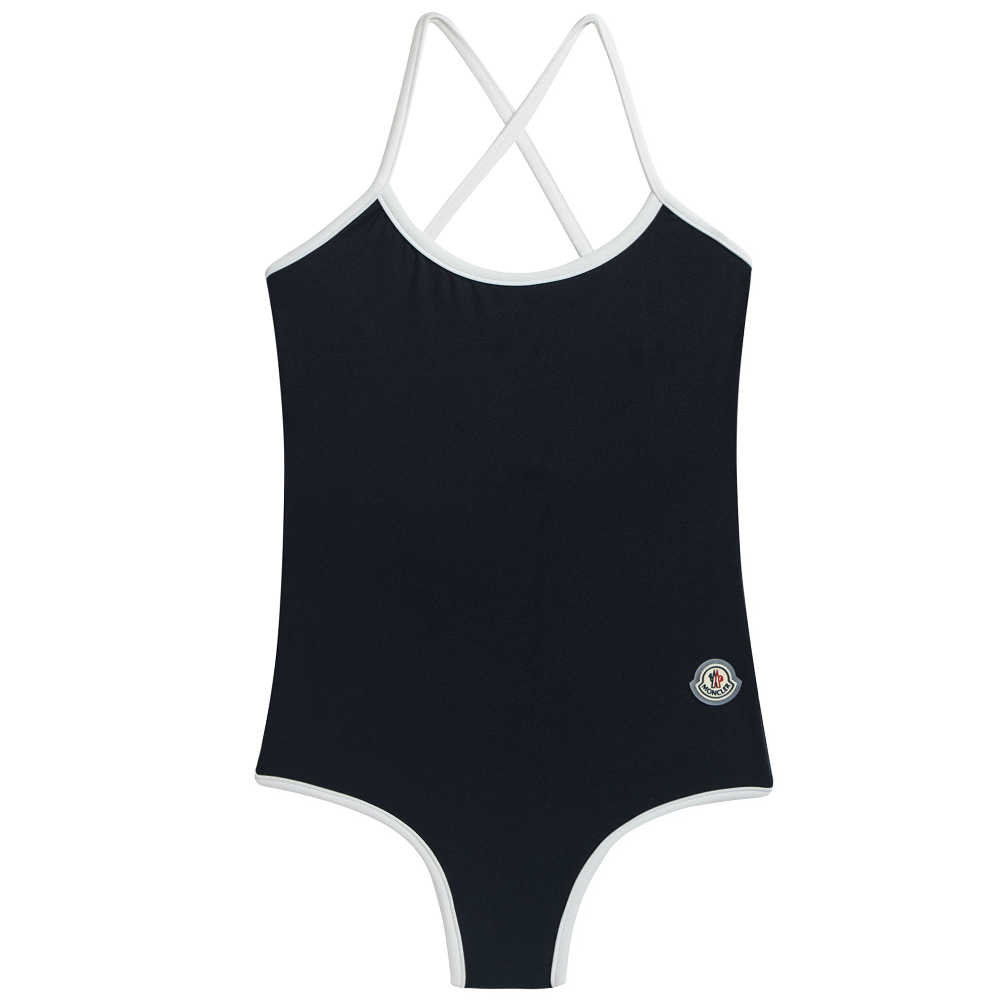 Girls Dark Blue Jersey Swimsuit