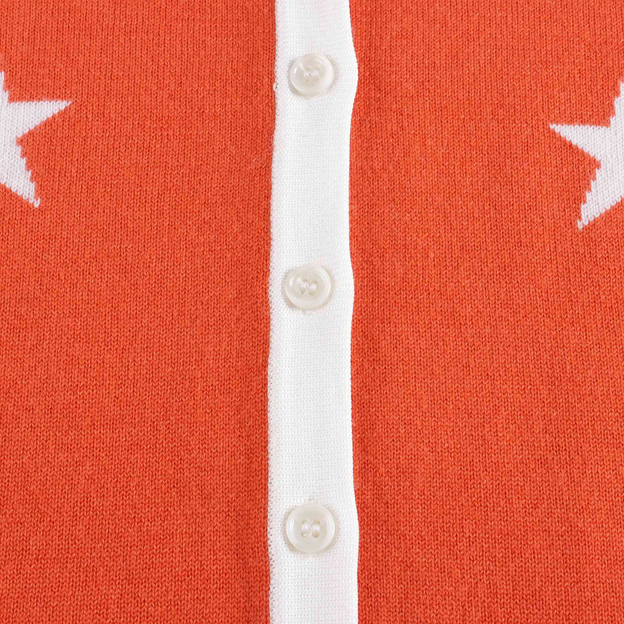 Girls Red Logo Wool Cardigan