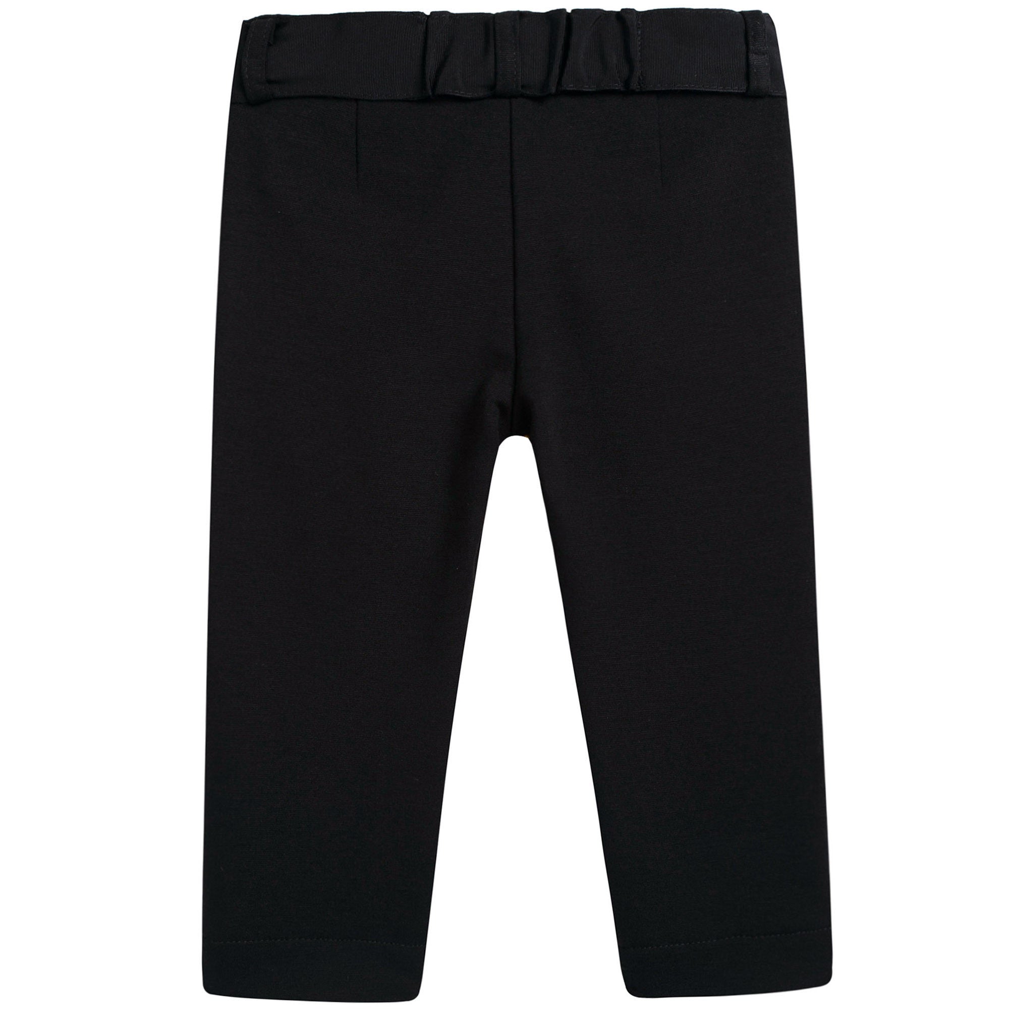 Girls Black Pants With Bow