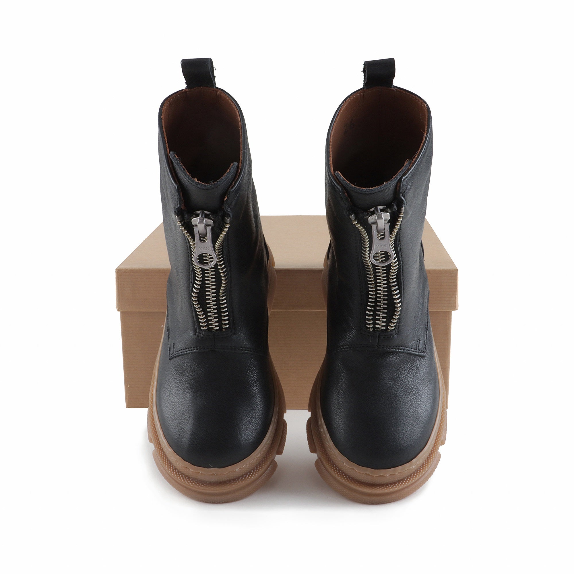 Girls Black Leather Boots