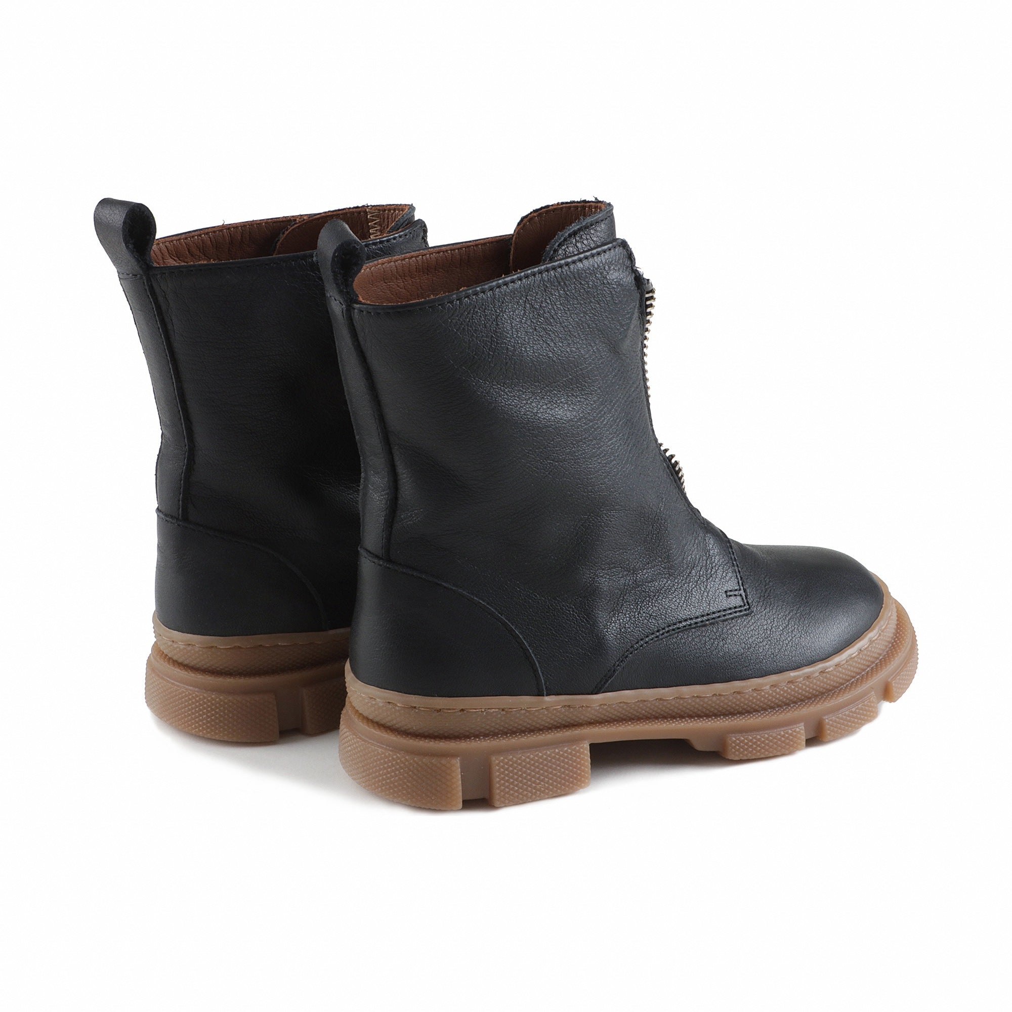 Girls Black Leather Boots