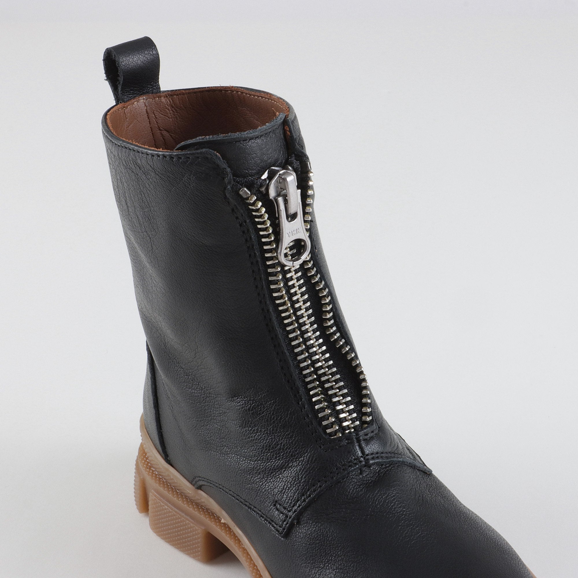 Girls Black Leather Boots