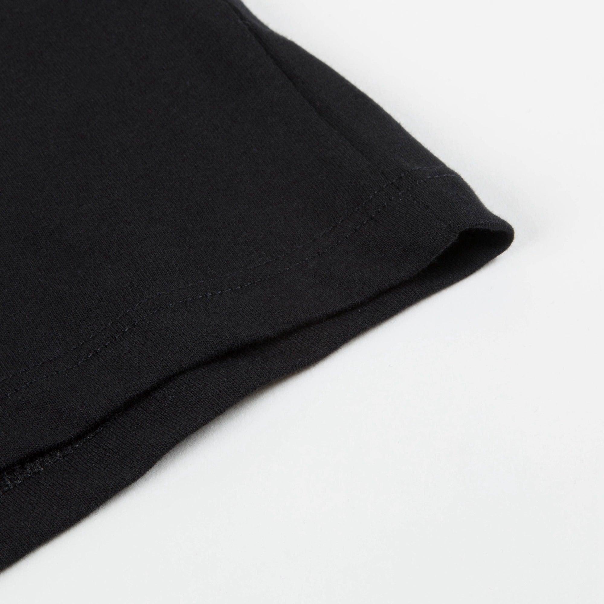 Girls Black Cotton Cropped Jersey T-Shirt