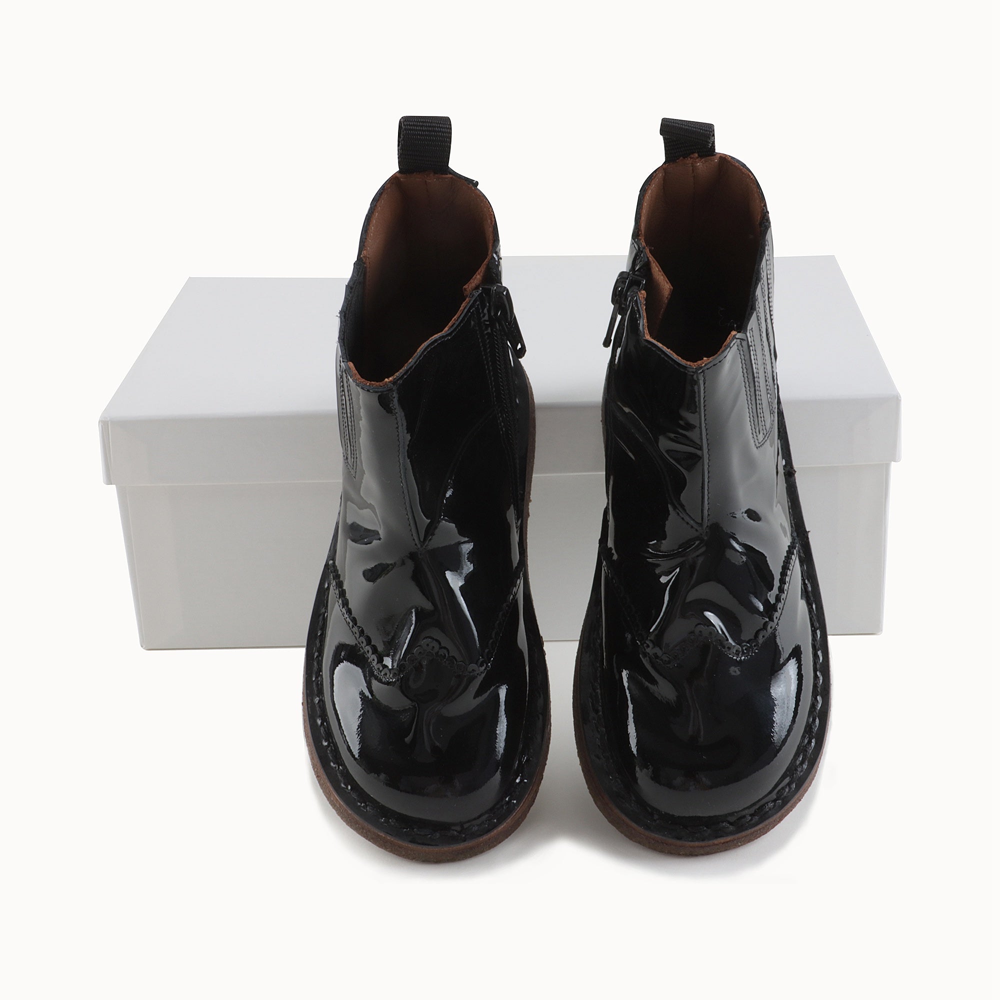 Boys & Girls Black Leather Boots