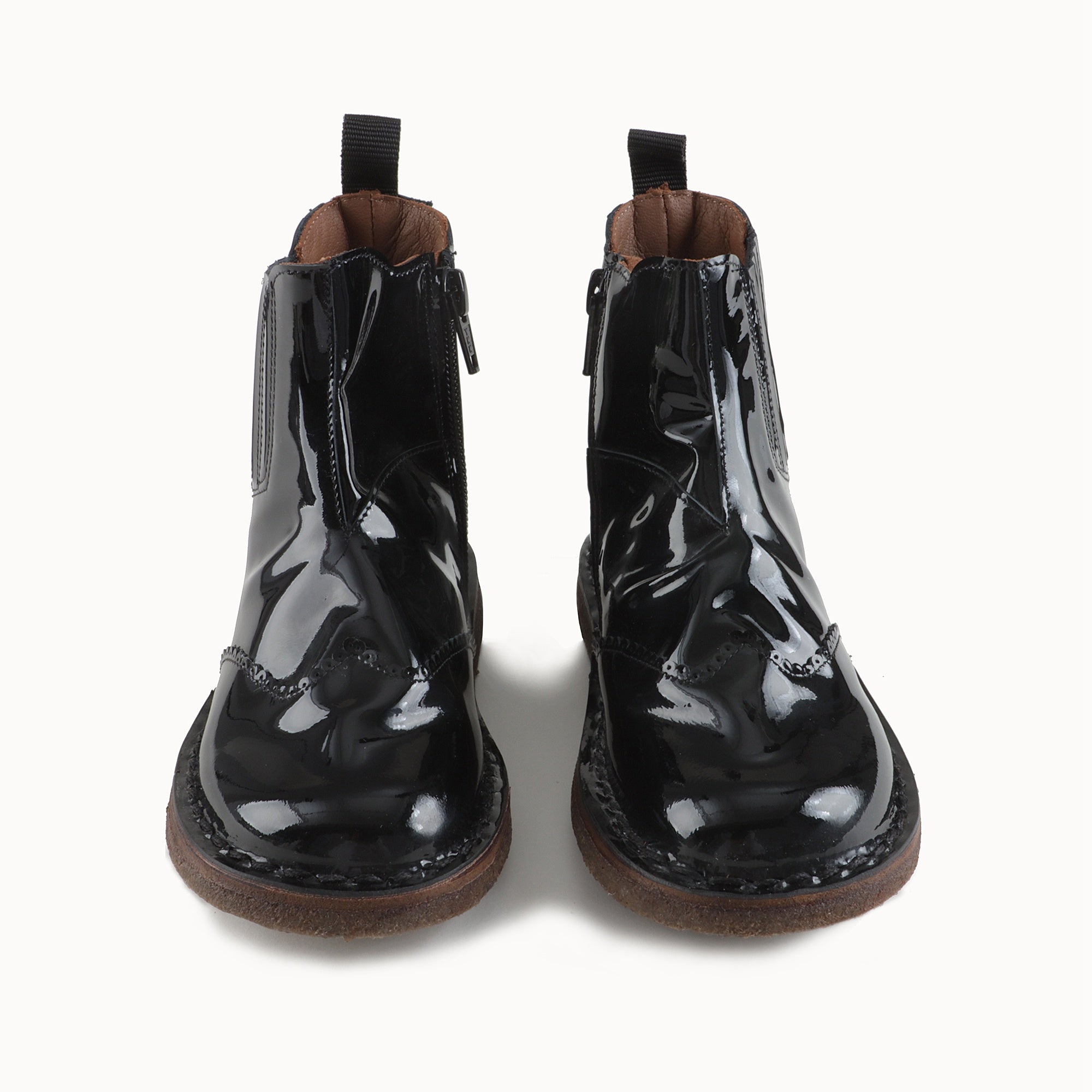 Boys & Girls Black Leather Boots