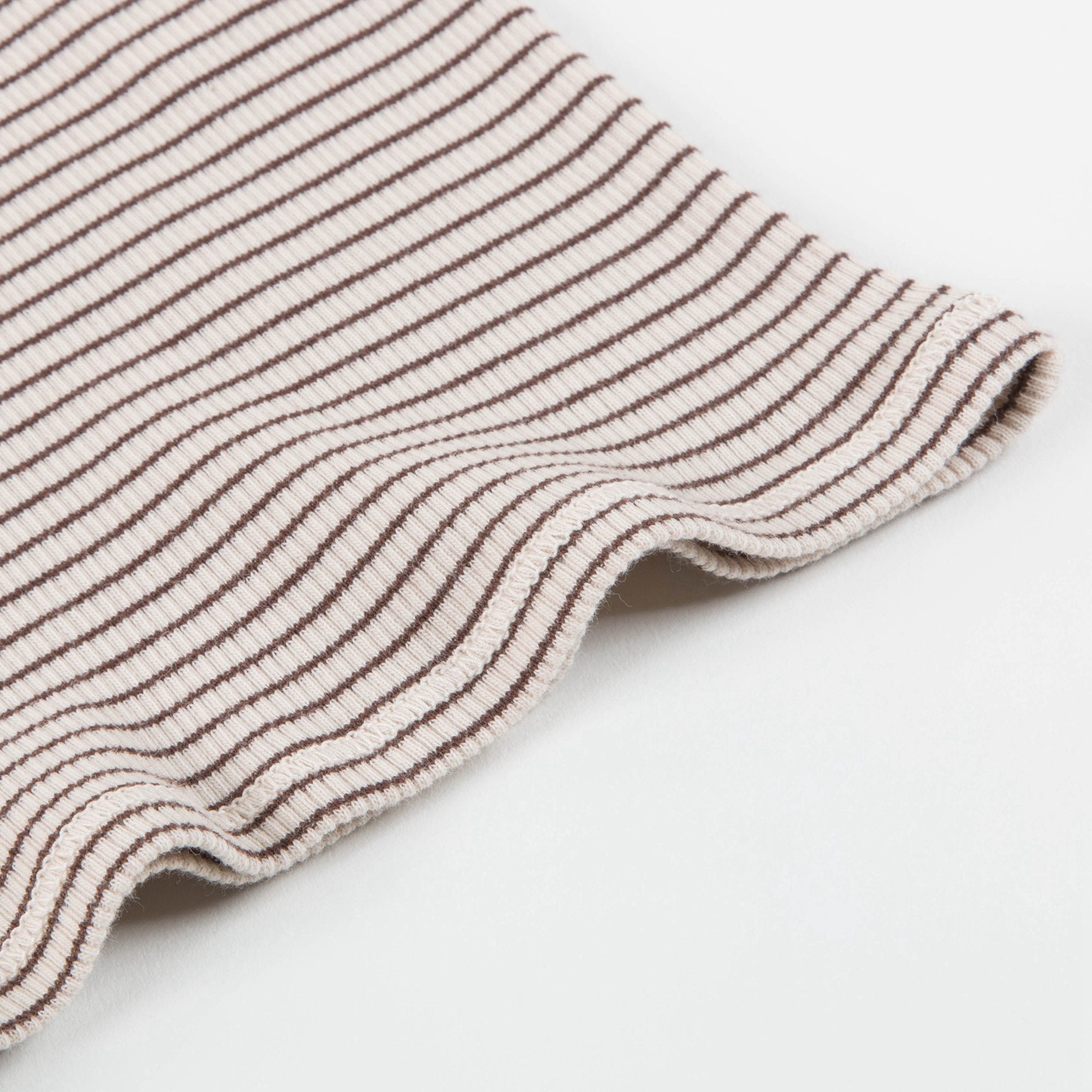 Girls & Boys Sand And Chocolate Stripe Cotton Jersey T-shirt