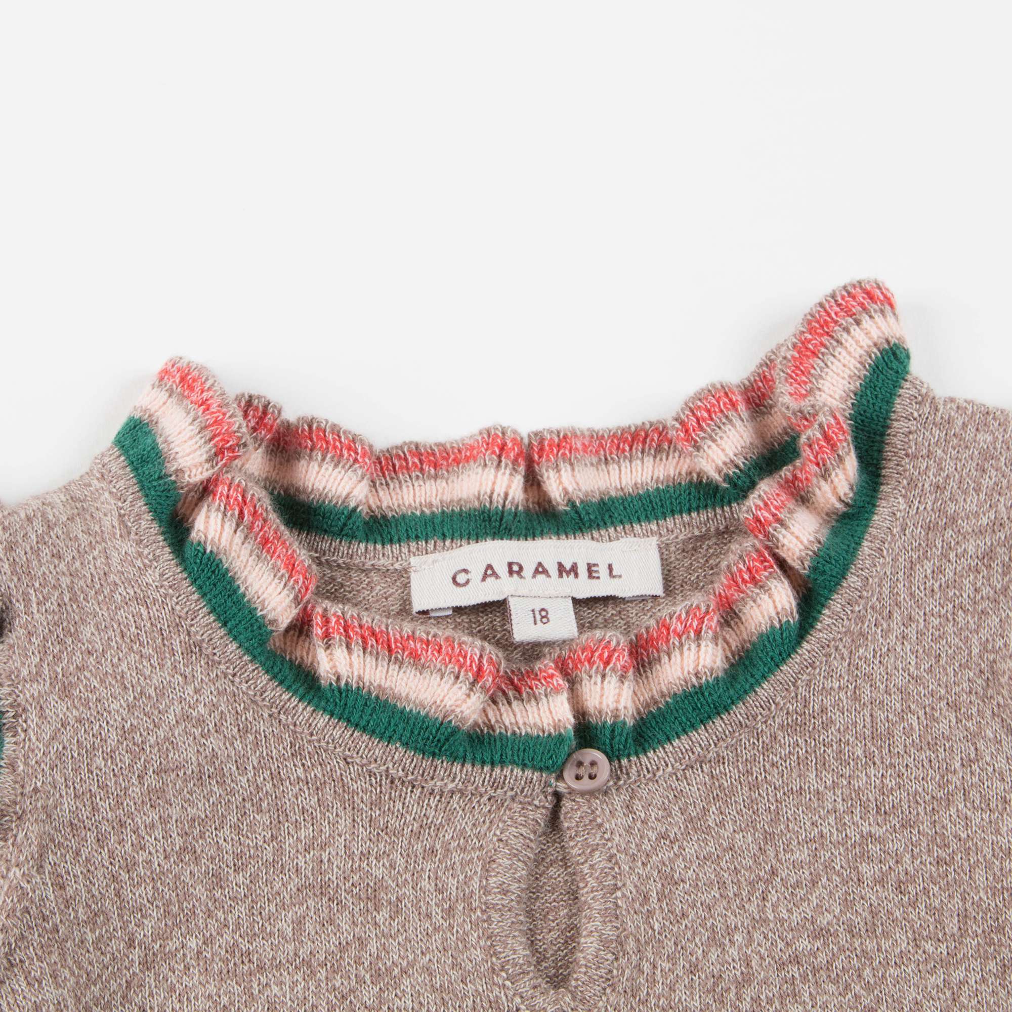 Girls Mocha Cotton Knitwear Dress