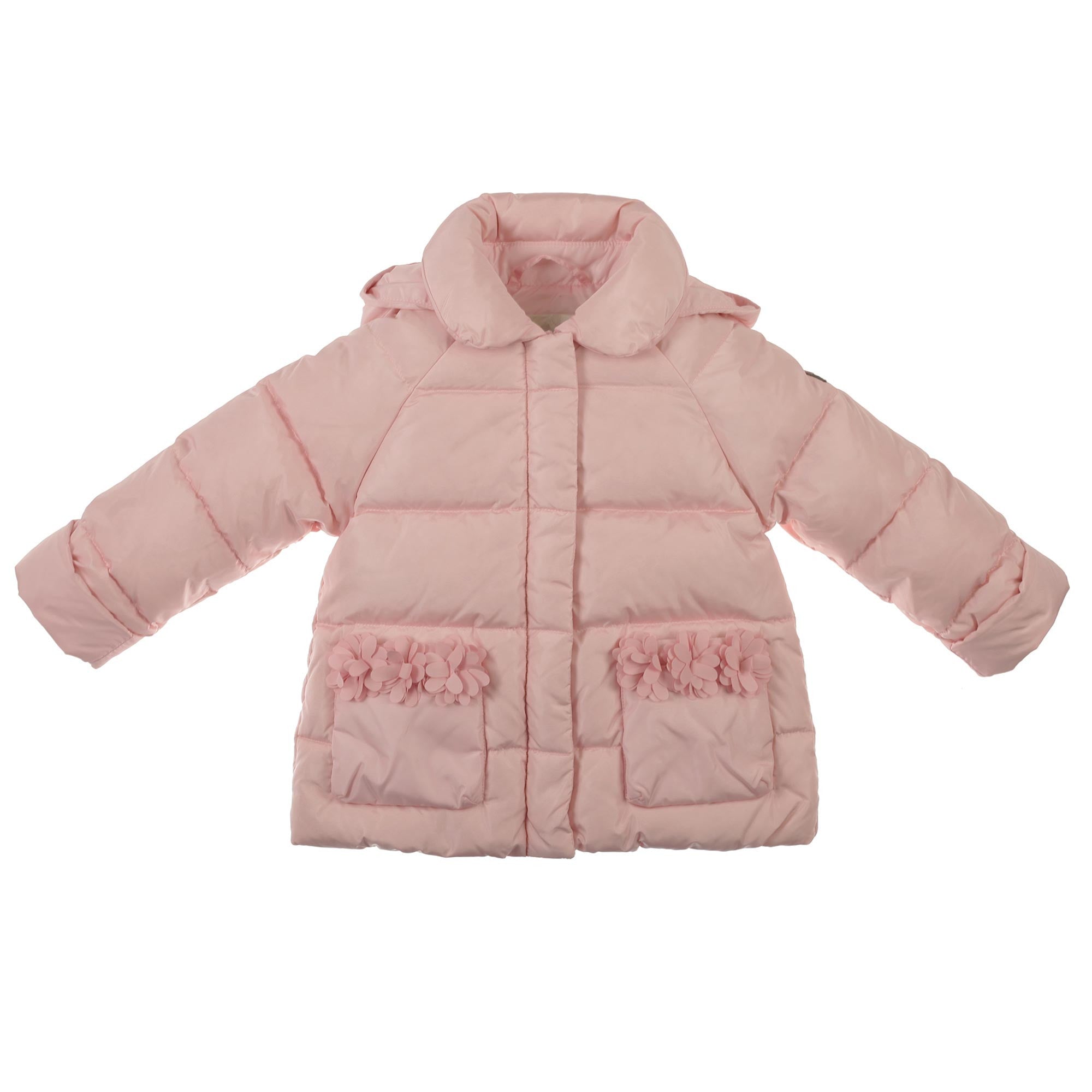 Baby Girls Quartz Pink Patch Trims Pocket Hooded Jacket - CÉMAROSE | Children's Fashion Store - 1