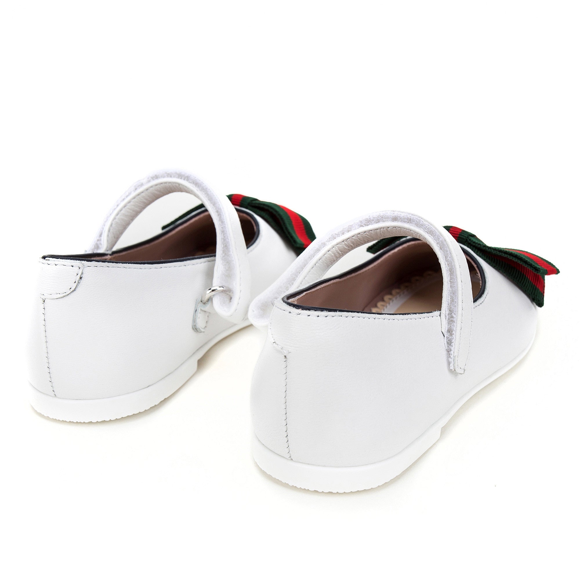 Girls White Leather Shoes