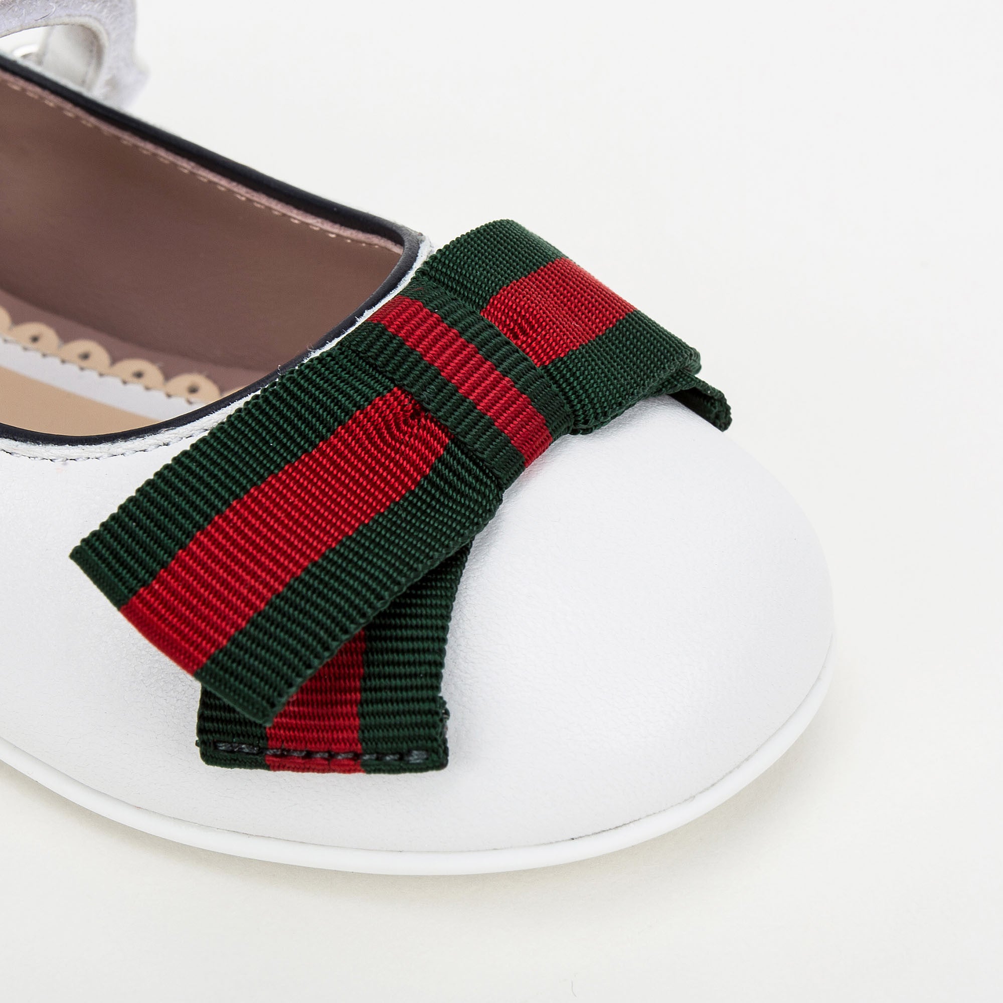 Girls White Leather Shoes