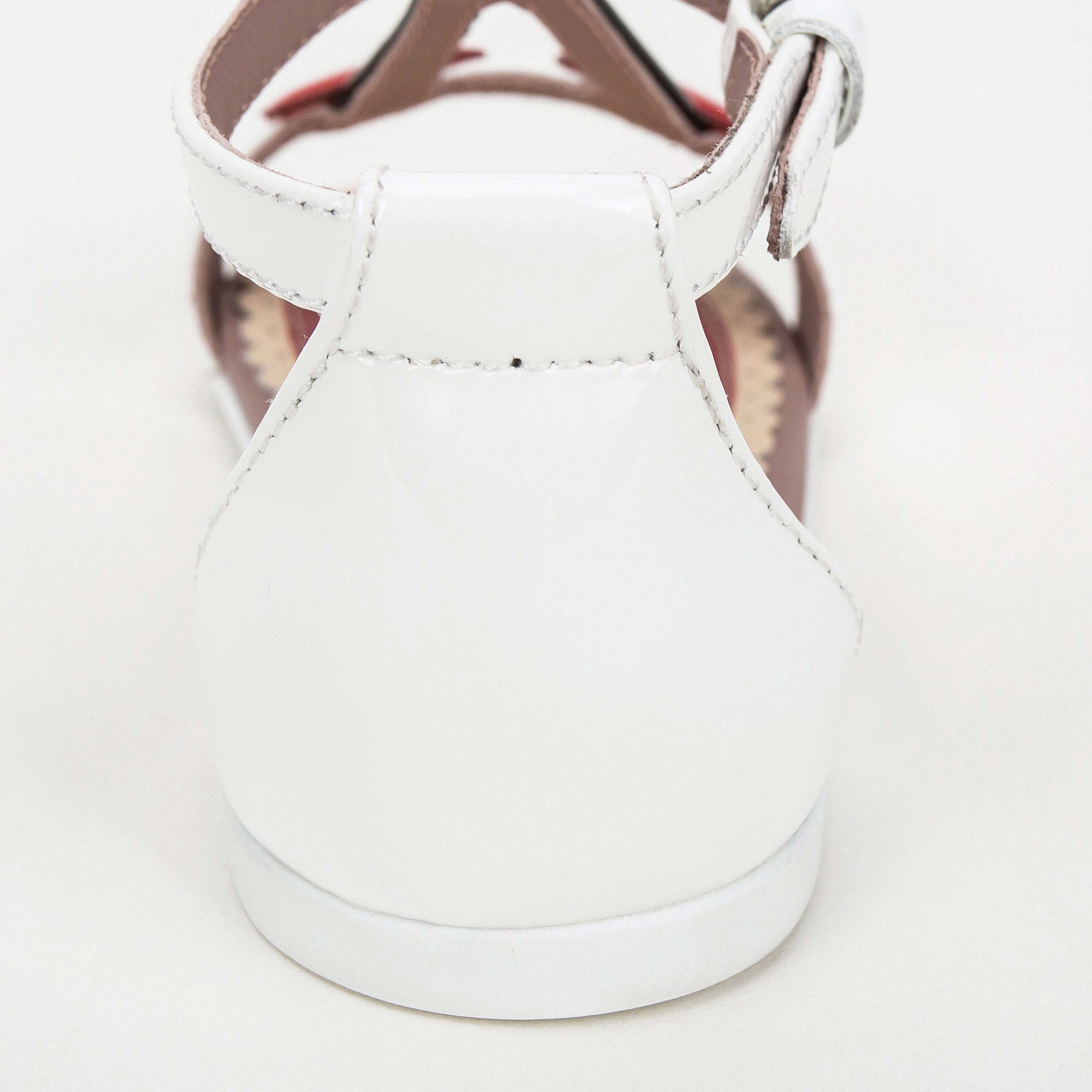 Girls White Patent Leather Sandals